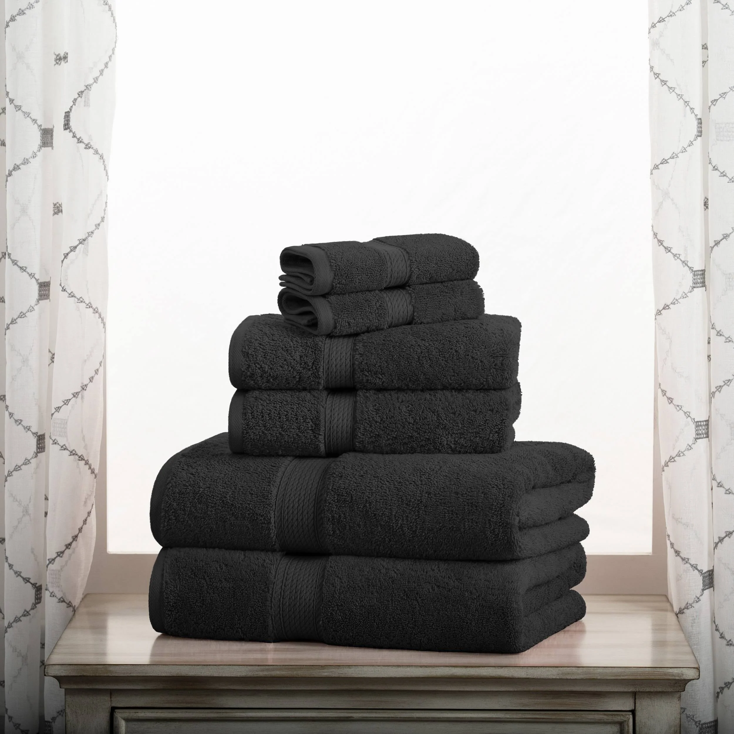 Superior Egyptian Cotton Pile Heavyweight 6-Piece Towel Set - Amazon
