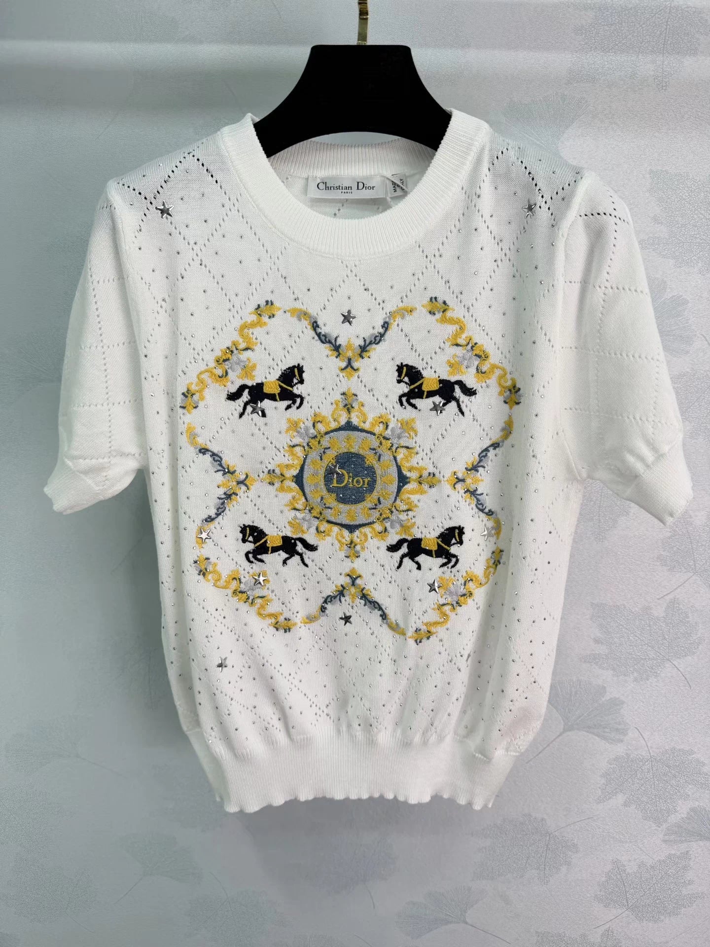 Horse Pattern Knit Top