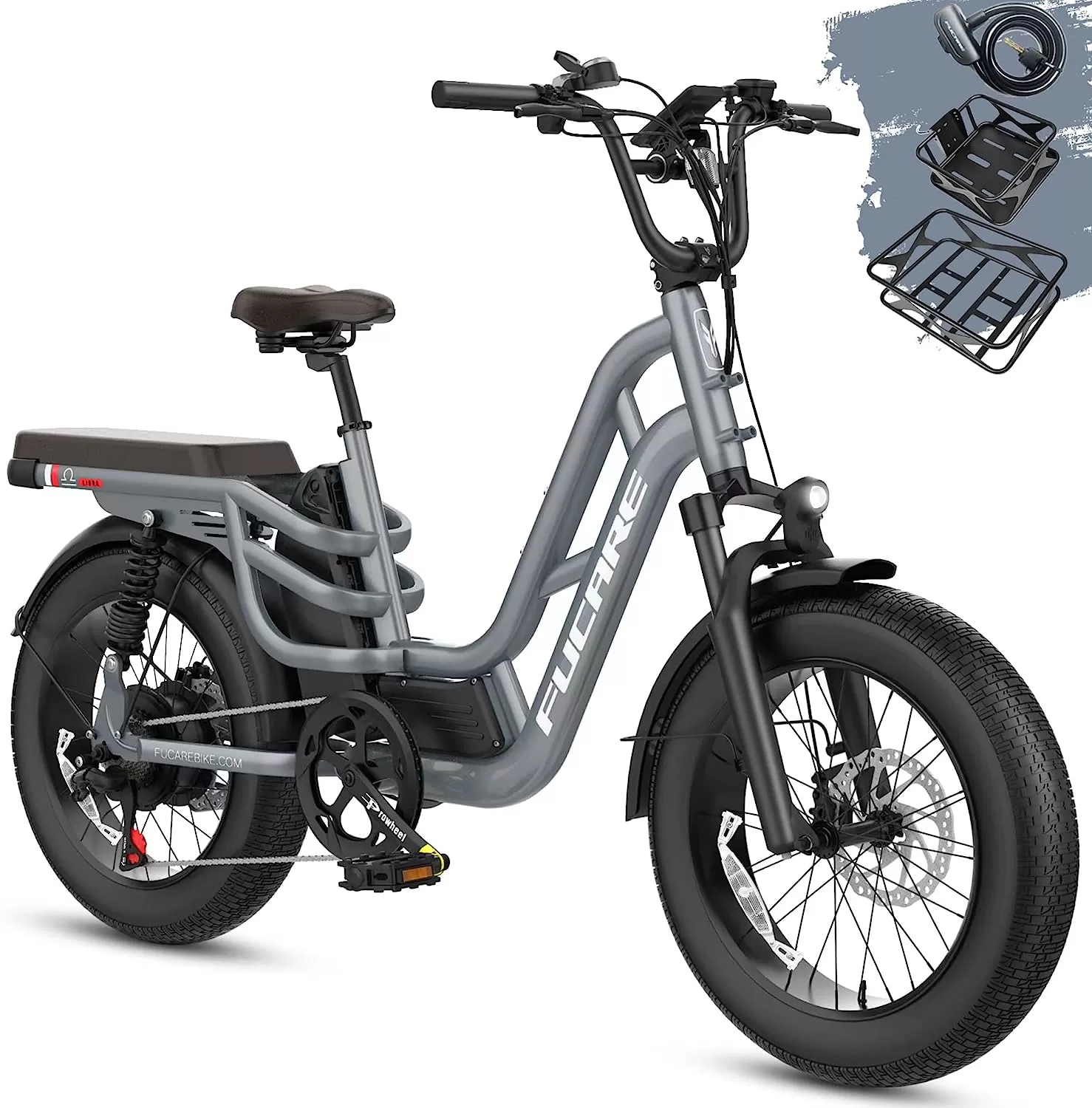 Fucare Libra 750W Electric Bike for Adults 32MPH 48V 20Ah LG Lithium Battery EBike with Full Suspension LCD Color Display 20"*4.0" All-Terrain Fat Tire Shimano 7 Speed Snow Commute Electric Bicycles... - Amazon