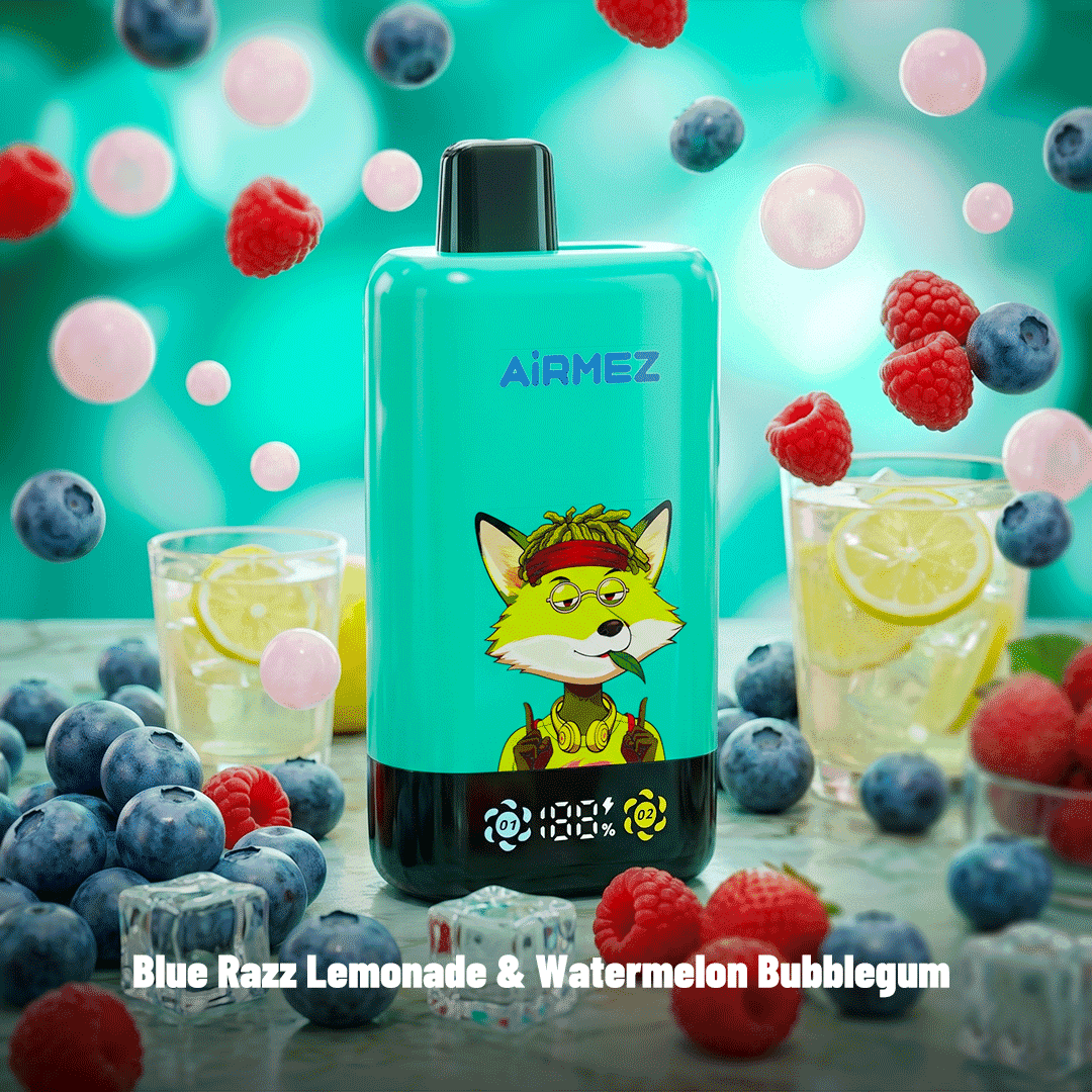 【New Arrive】Airmez Fox 2 in 1 Pro 80000 80K Puffs Double Taste LED Display Disposable Vape