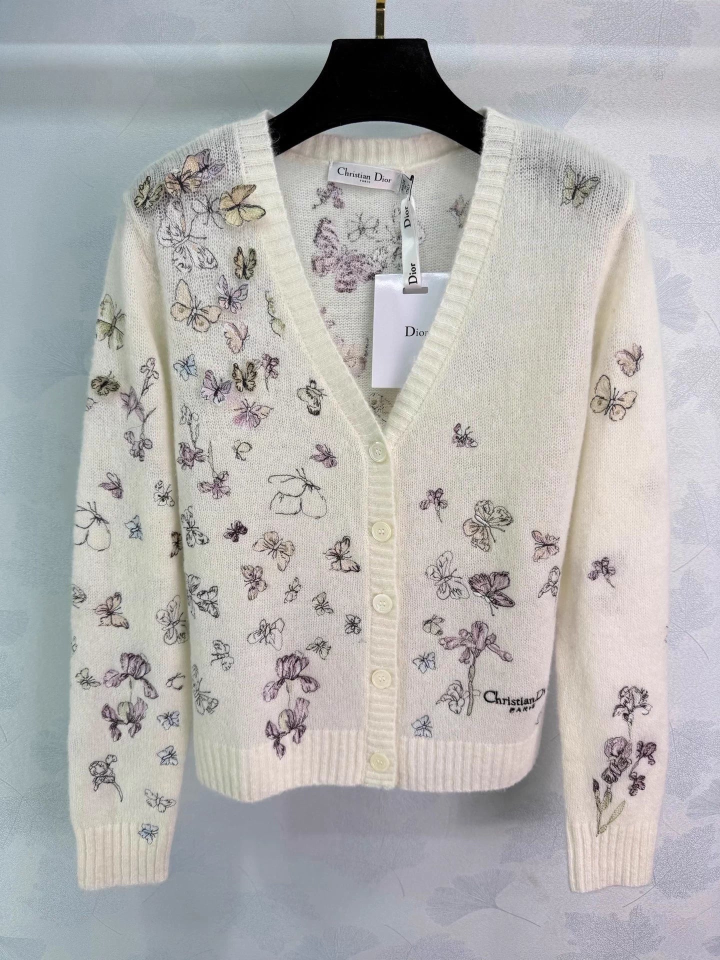Butterfly Embroidered Knitted cardigan