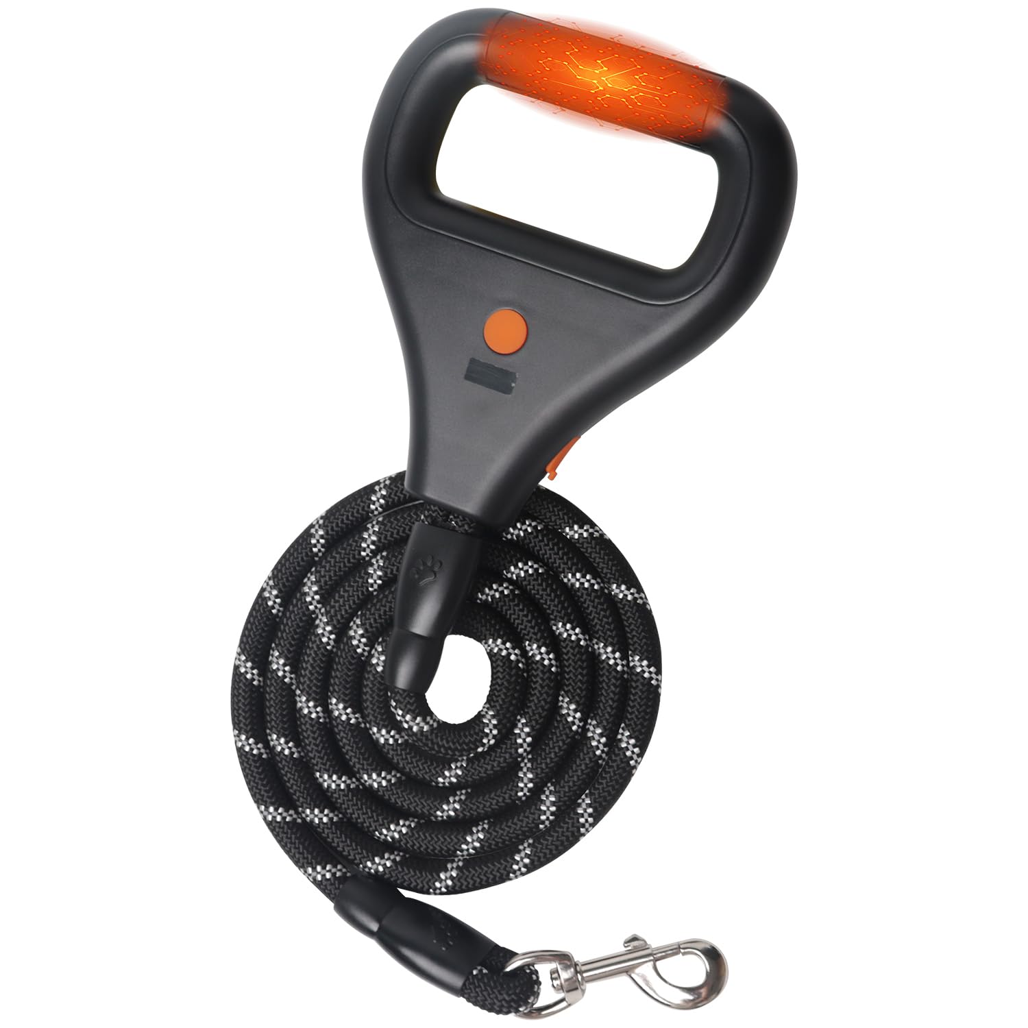 Rrechargeable Heated Dog Leash, Highly Reflective Threads Leash Rope with Rechargeable Hand Warmer for Medium Large Dogs, 1/2 inch - M-$49.00-Photo to 3d art