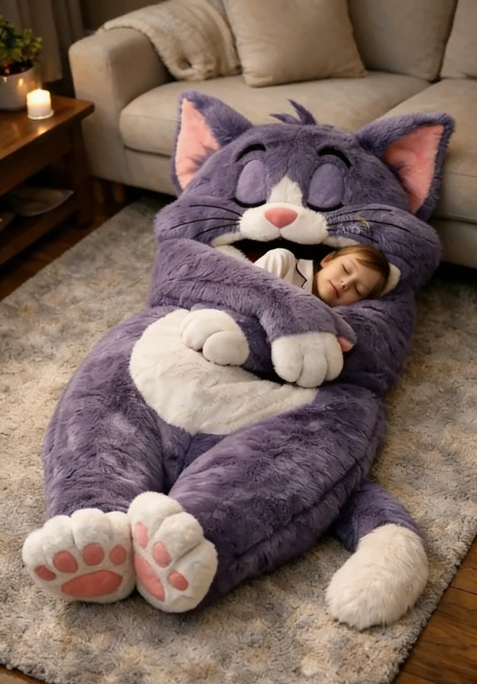 🔥Hot Sale 49% off🌟 Fluffy sleeping bag– Soft, Warm & Purrfectly Cozy😴💤 - Amazon