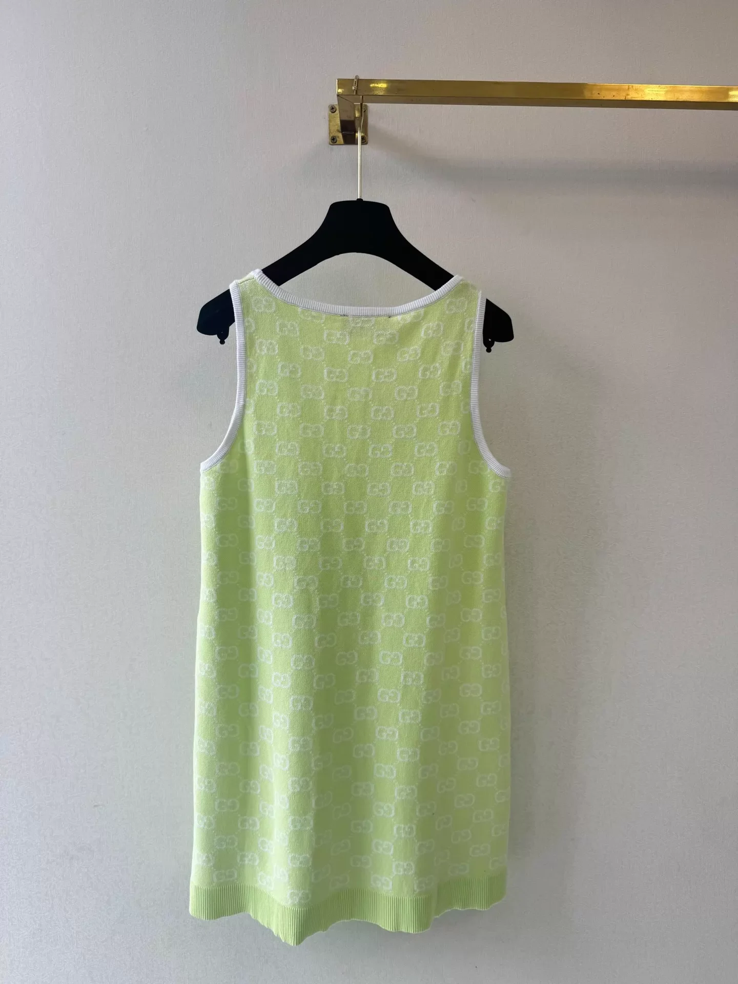 Double G monogram knit vest dress