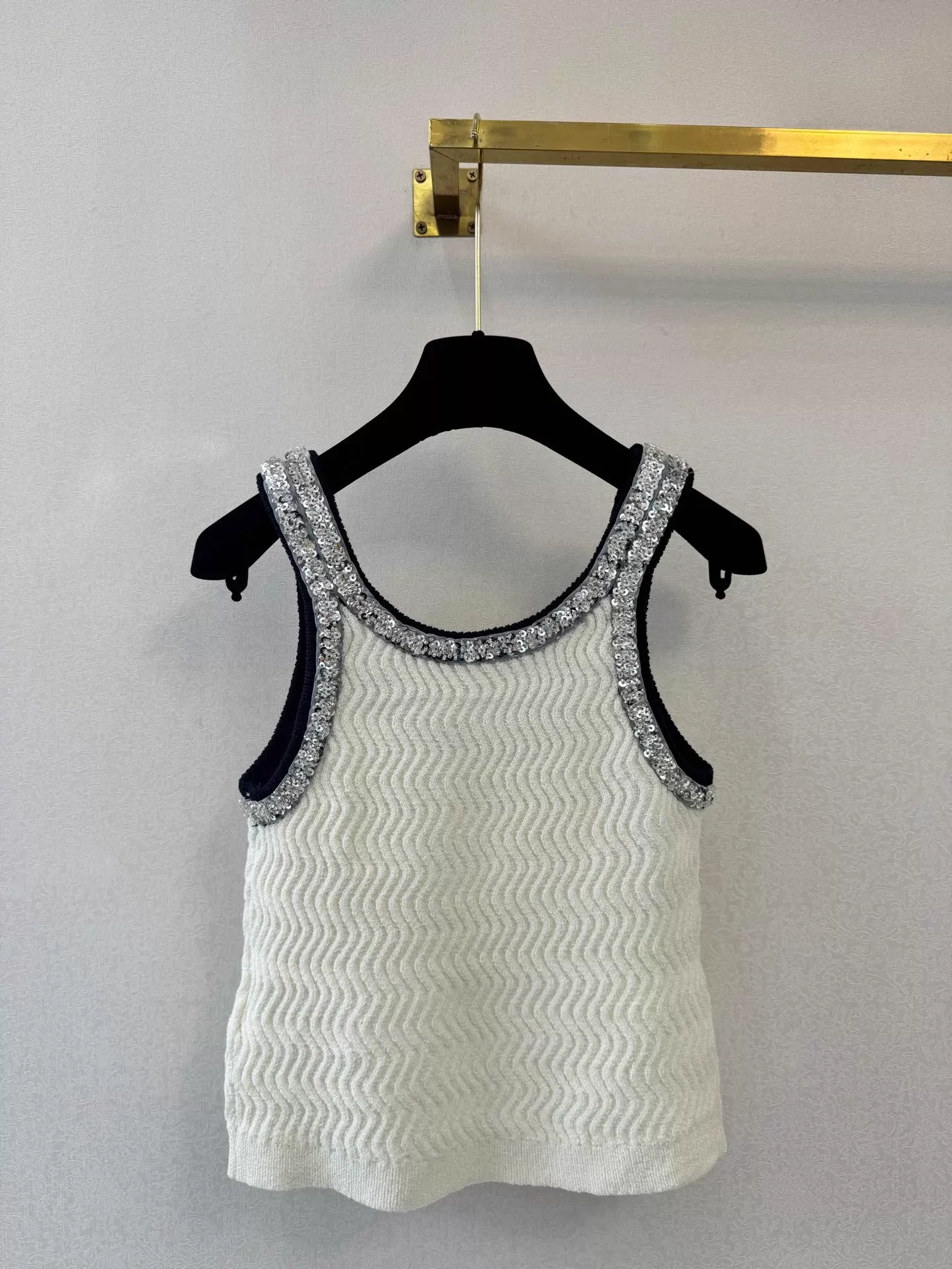 Sequined Knit Vest