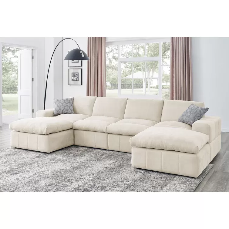 Anchoretta 134" Wide Reversible Modular Sectional with Ottoman - Amazon