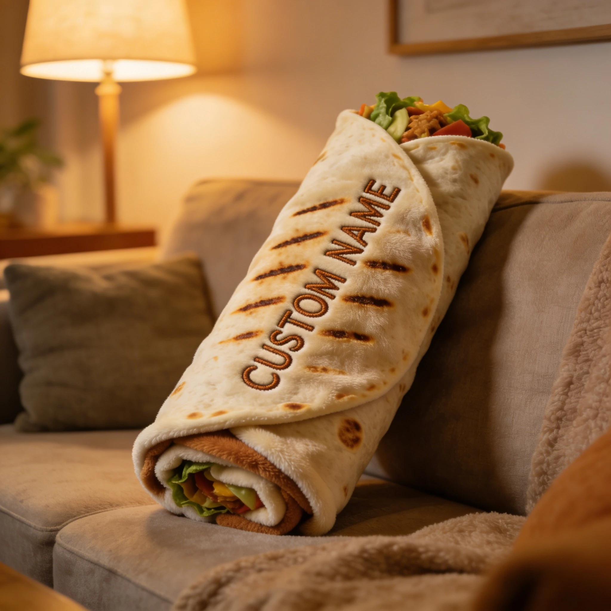 Don’t Eat Me” Burrito Blanket – Personalized Funny Wrap Throw-$35.00-Photo to 3d art