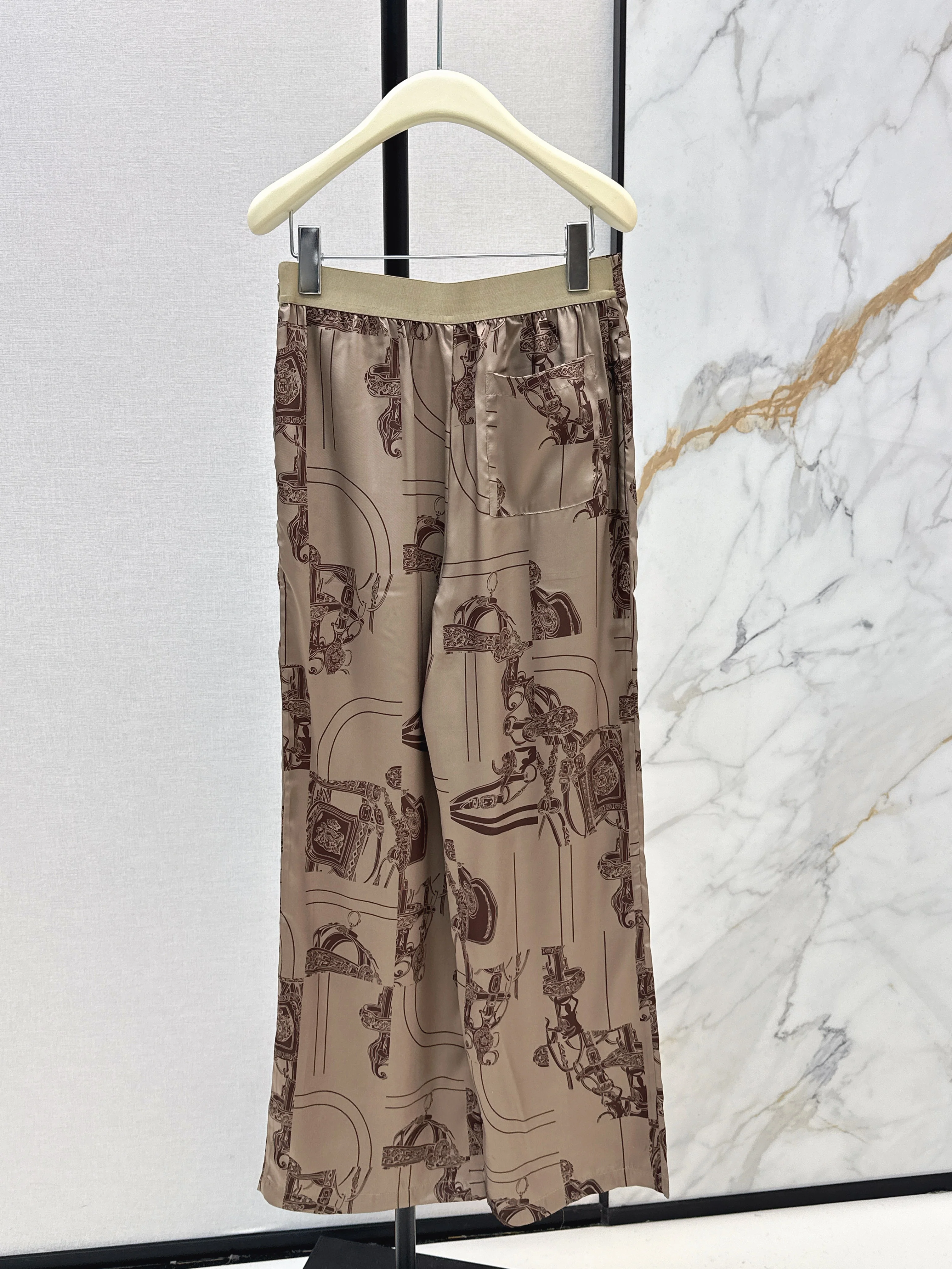 Silk Straight-Leg Pants