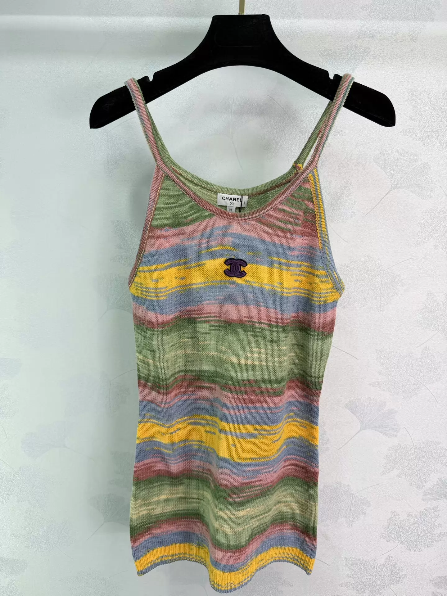 Rainbow Striped Knit Slip Dress