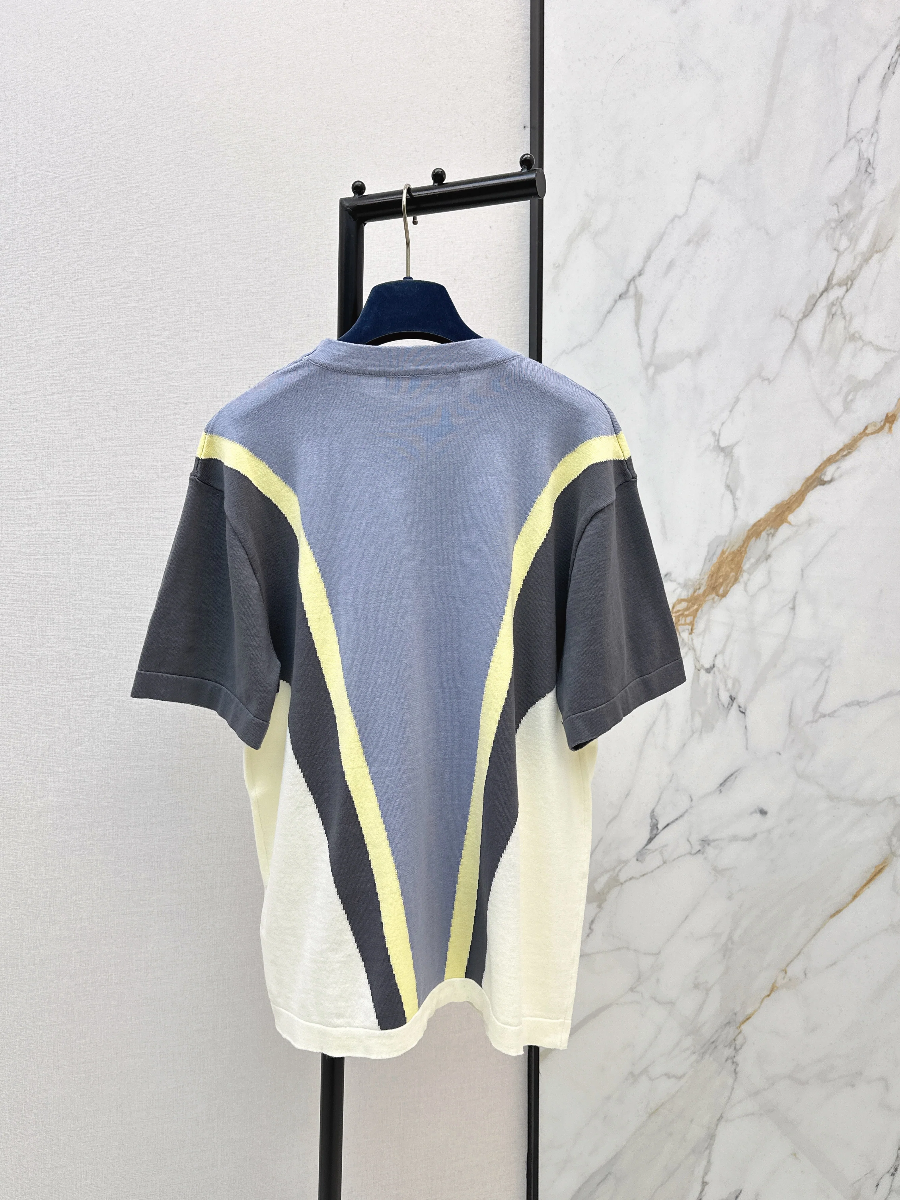 Color-blocked knit T-shirt