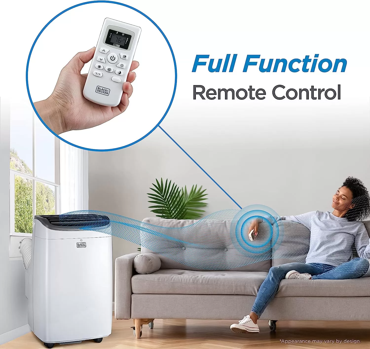 BLACK+DECKER 8,000 BTU Portable Air Conditioner up to 350 Sq. with Remote Control, White - Amazon