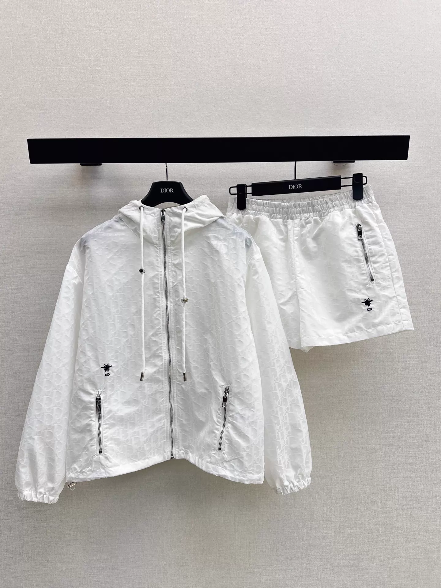 26ss Logo Jacquard Hooded Jacket and Shorts Sun Protection Set