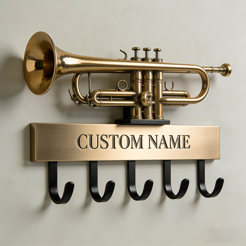 Personalized Trumpet-Themed Hook-$47.00-Photo to 3d art