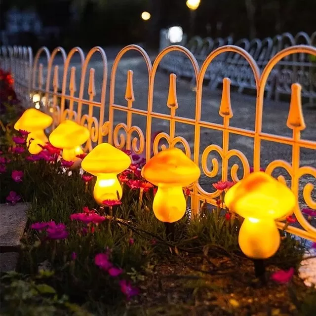 3 PCS Solar Garden Light Outdoor Lawn Light Simulation Mushroom Light Villa Decoration Waterproof Ground Light Small Night Light Landscape Lighting - Amazon