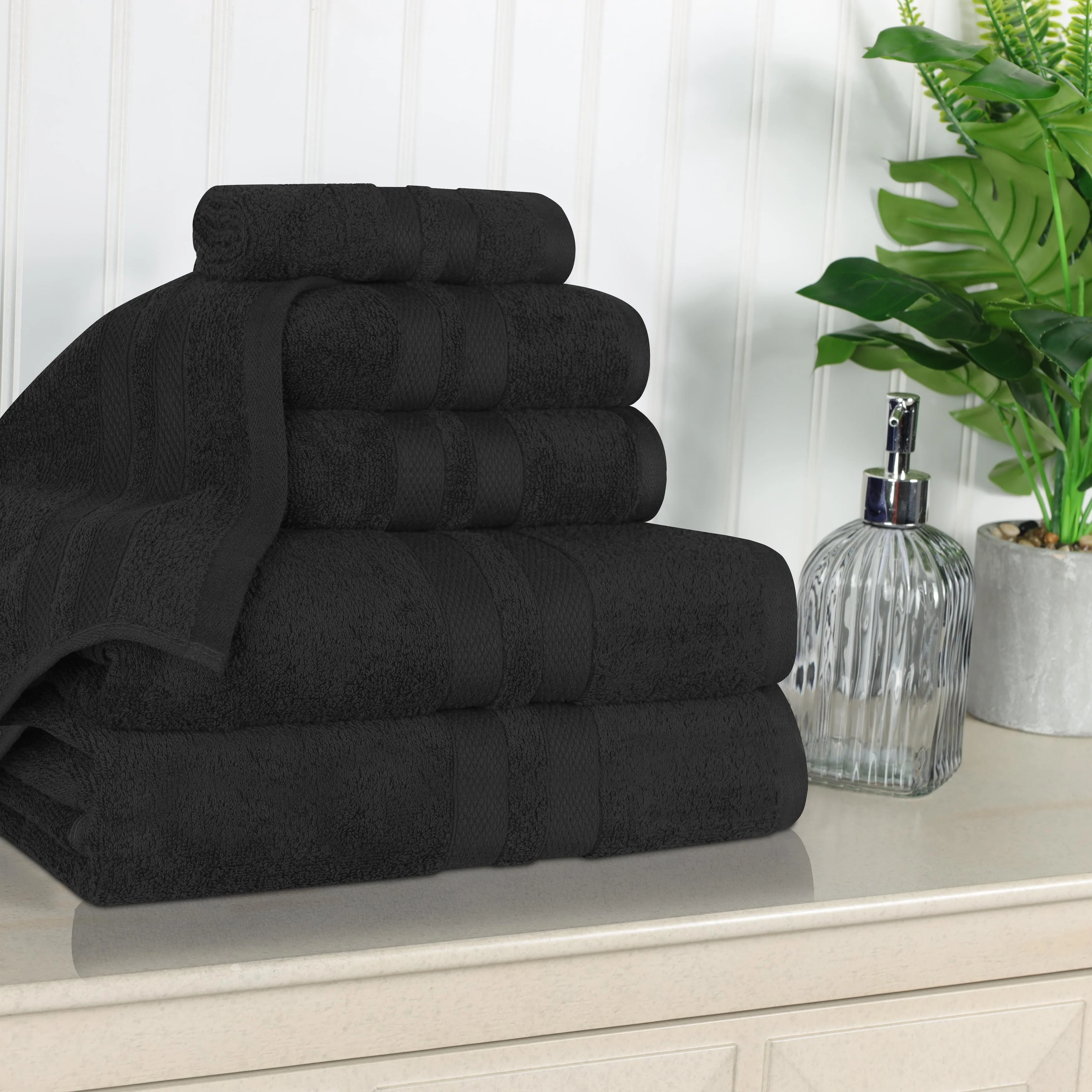 Superior Cotton Quick-Drying 6 Piece Highly Absorbent Towel Set - Amazon