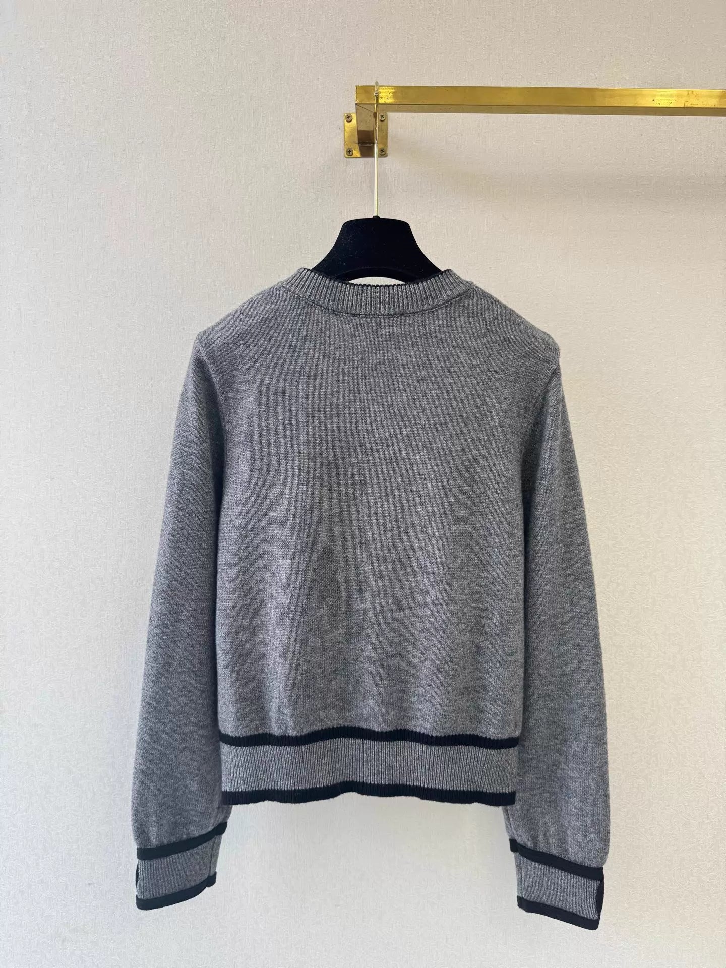 Grey Knitted Short Cardigan