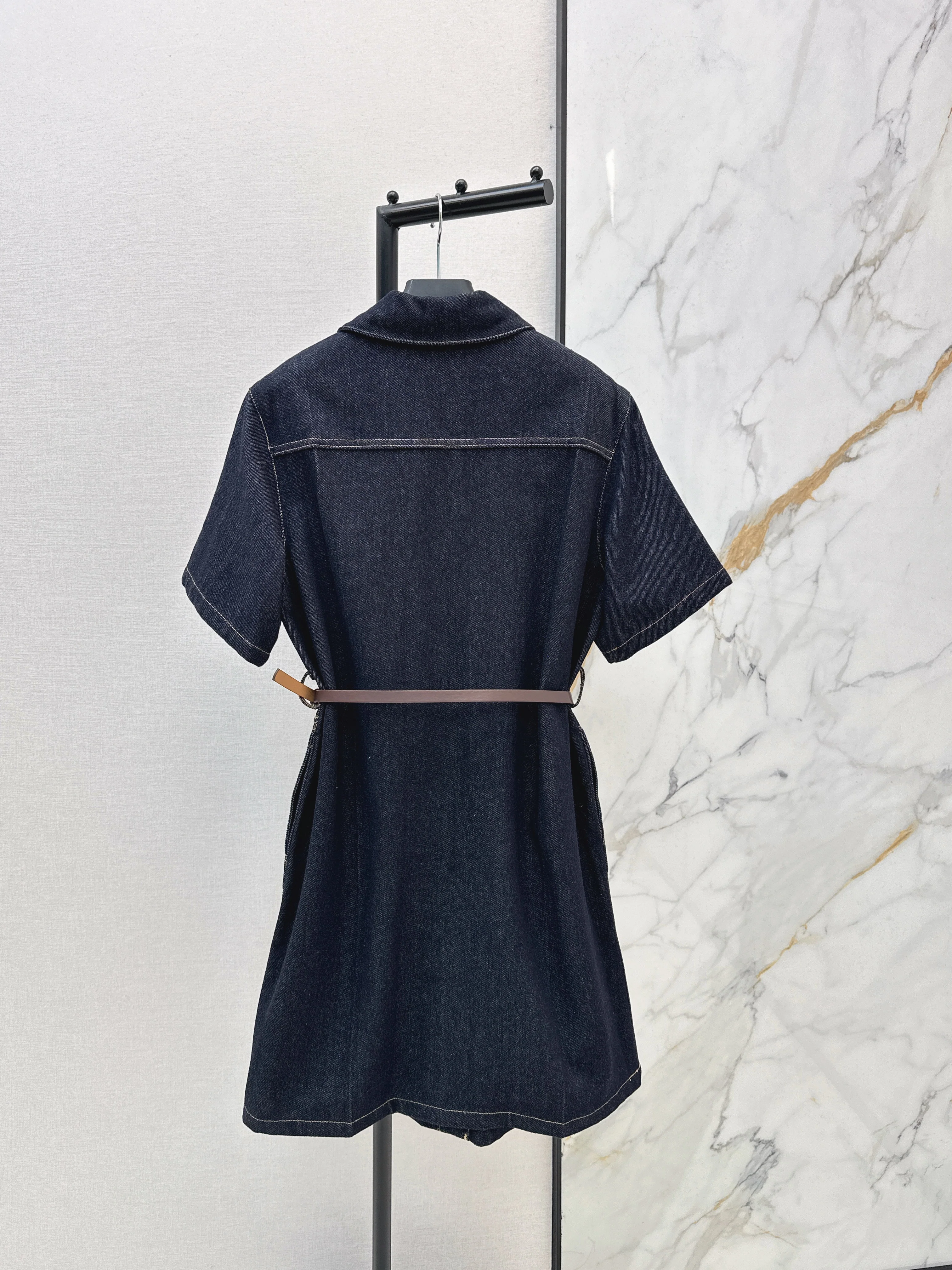 Raw denim dress