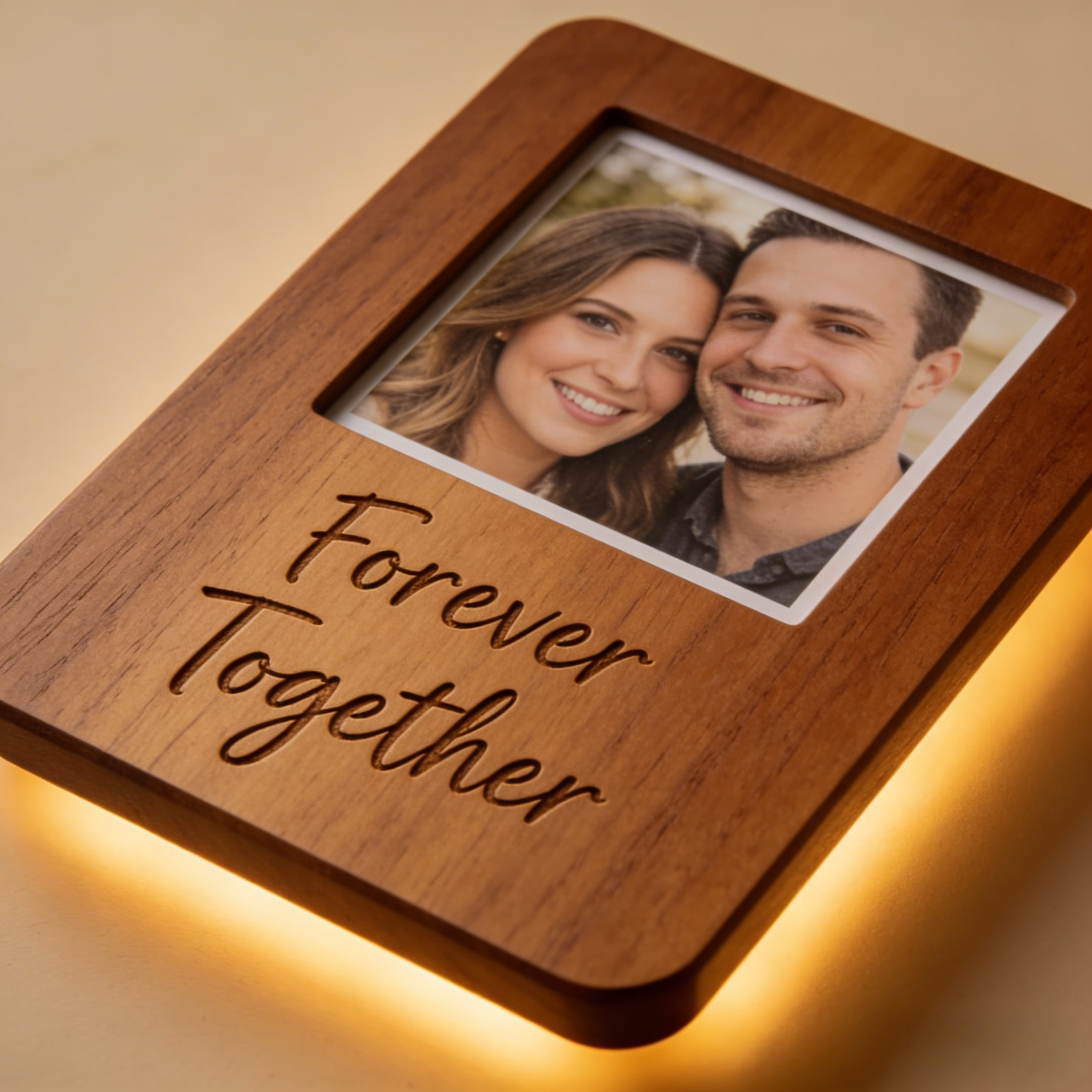Personalized Photo Frame Plaque with Engraved Message, Names & Date (Custom Couple Keepsake)-$35.99-Photo to 3d art