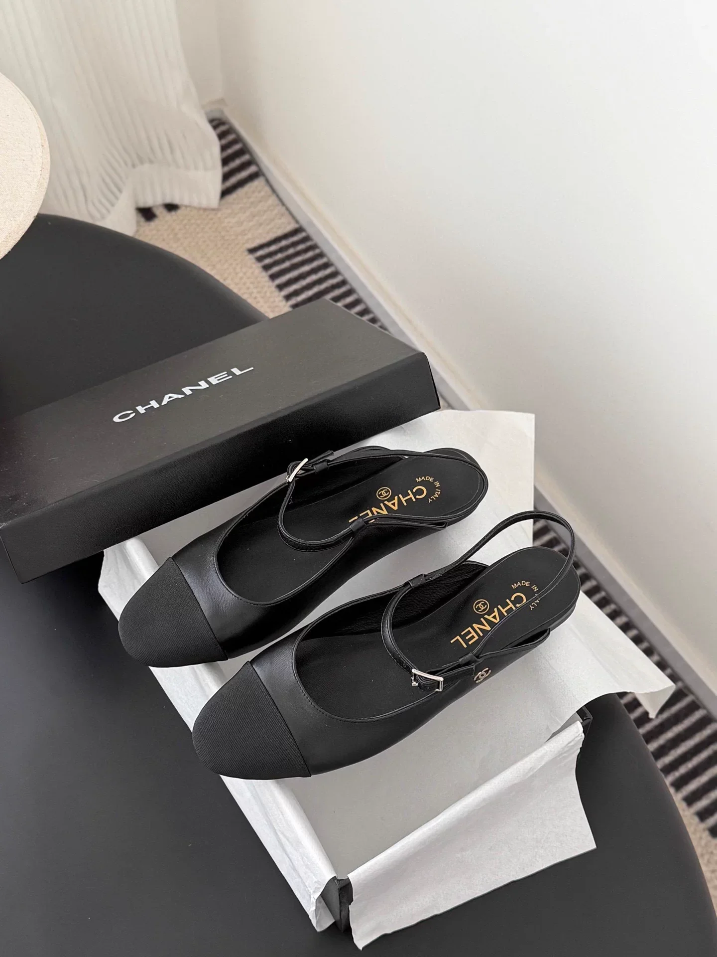 Mary Jane open-back flats