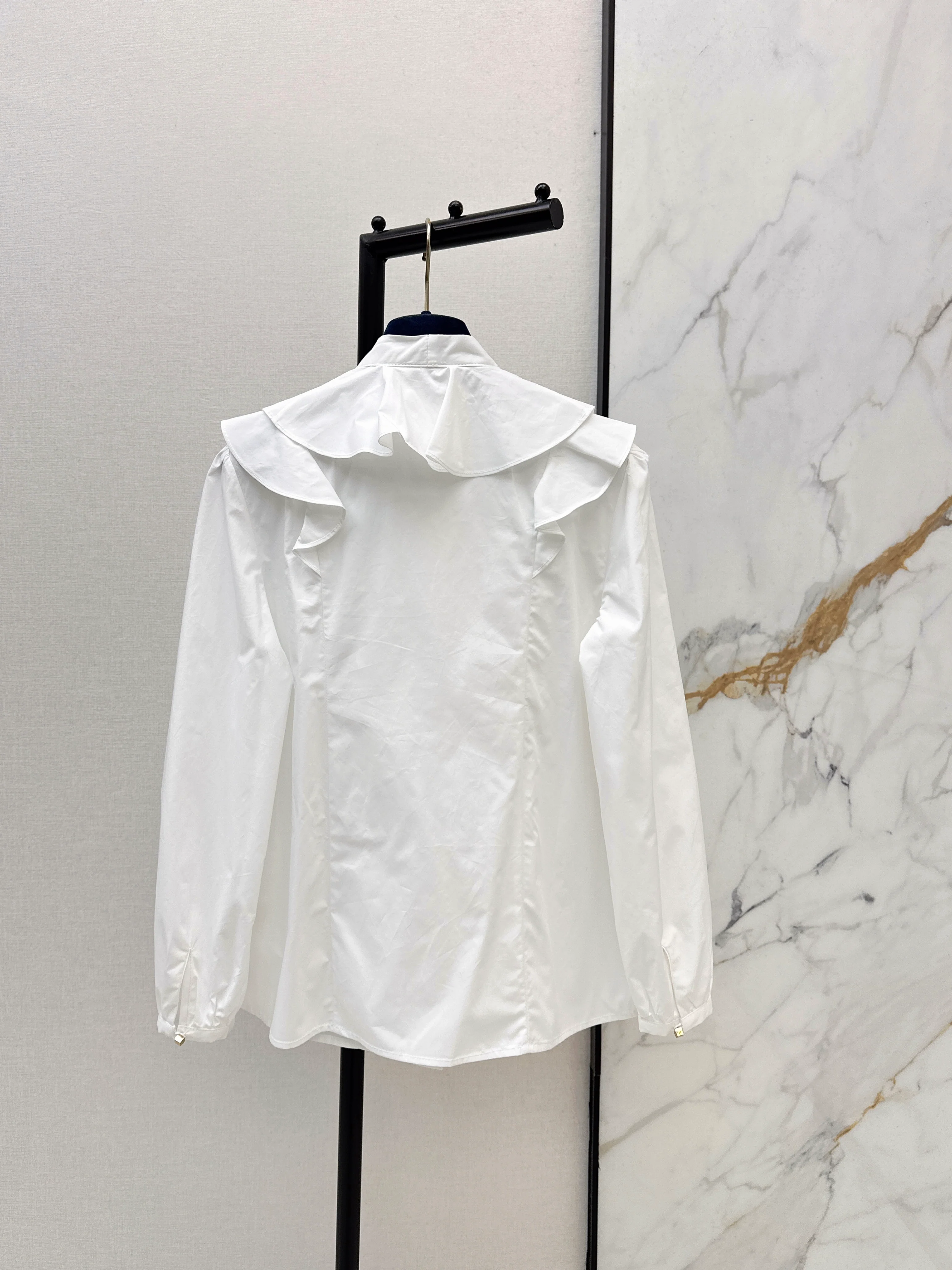 26ss Ruffled Trim Shirt