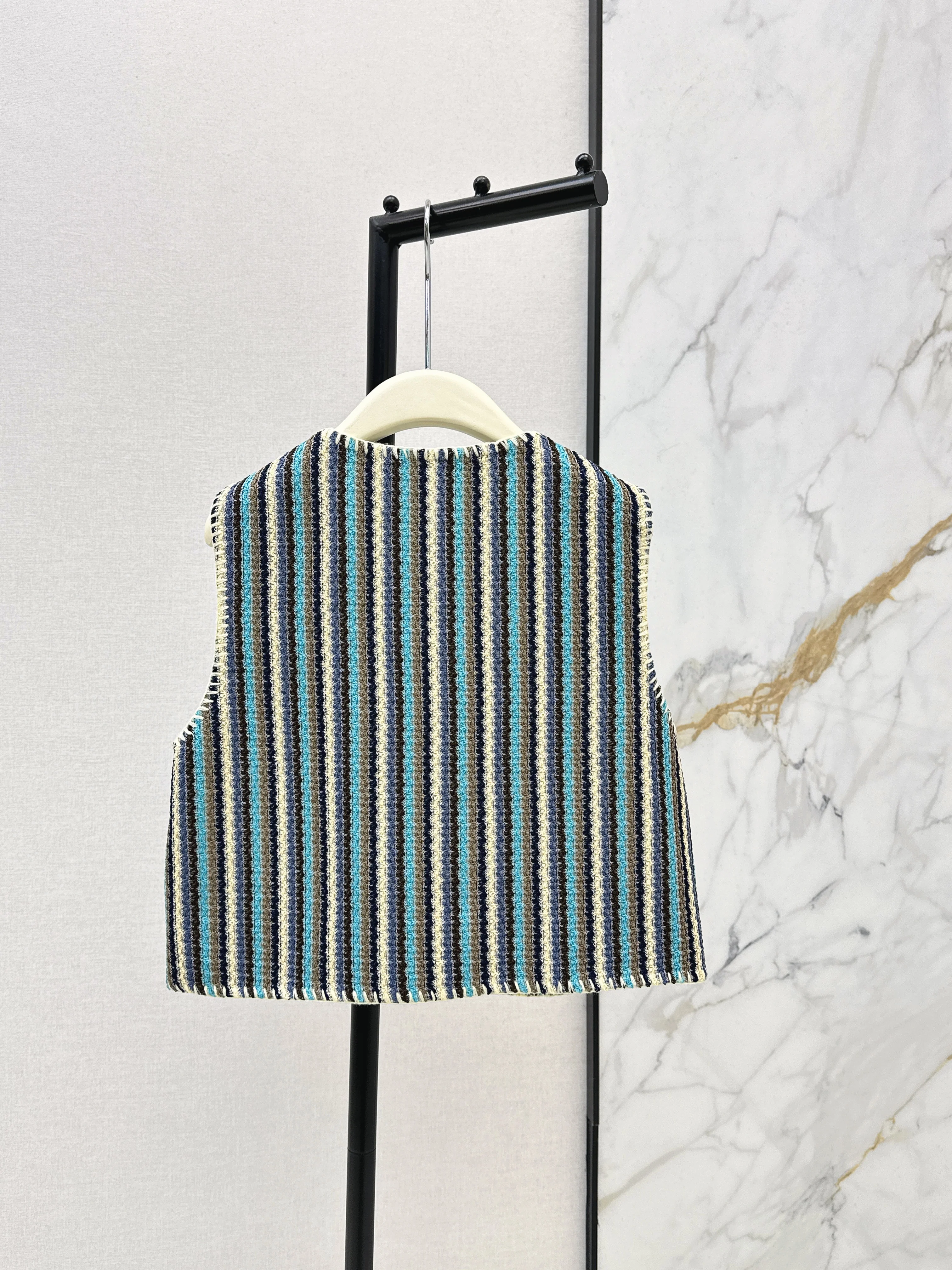 Hand-crocheted short vest