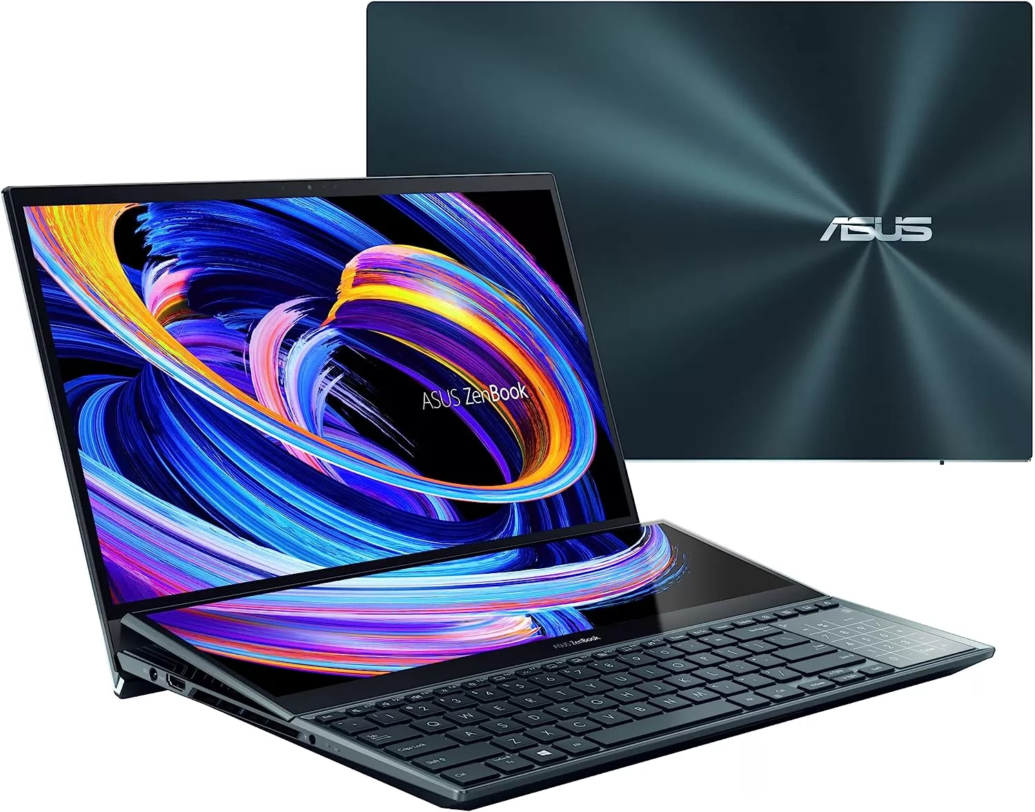 ASUS ZenBook Pro Duo 15 OLED UX582 Laptop, 15.6” OLED FHD Touch Display, Intel Core i9-12900H, 32GB, 1TB, GeForce RTX 3060 Laptop GPU, ScreenPad Plus, Windows 11 Pro, Celestial Blue, UX582ZM-XS96T - Amazon
