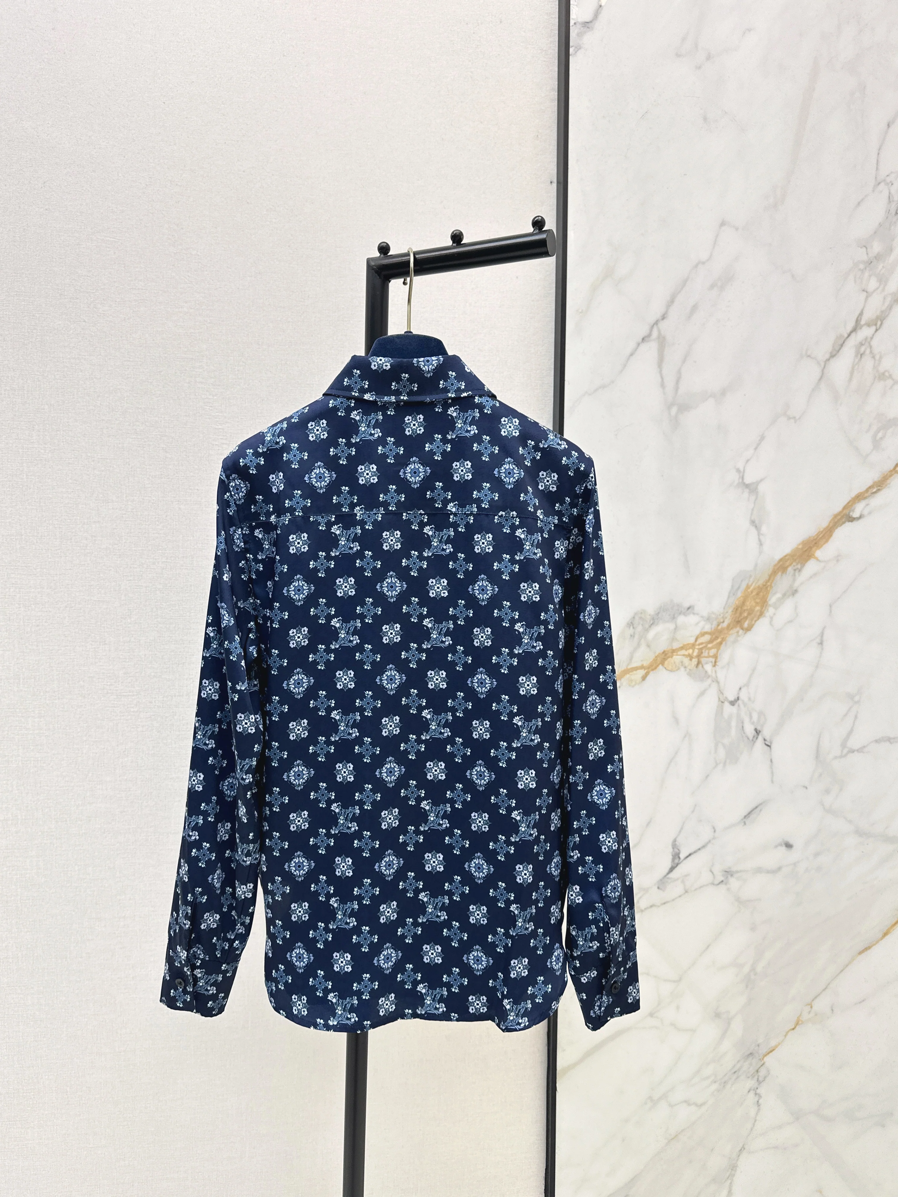 Retro Floral Collared Shirt