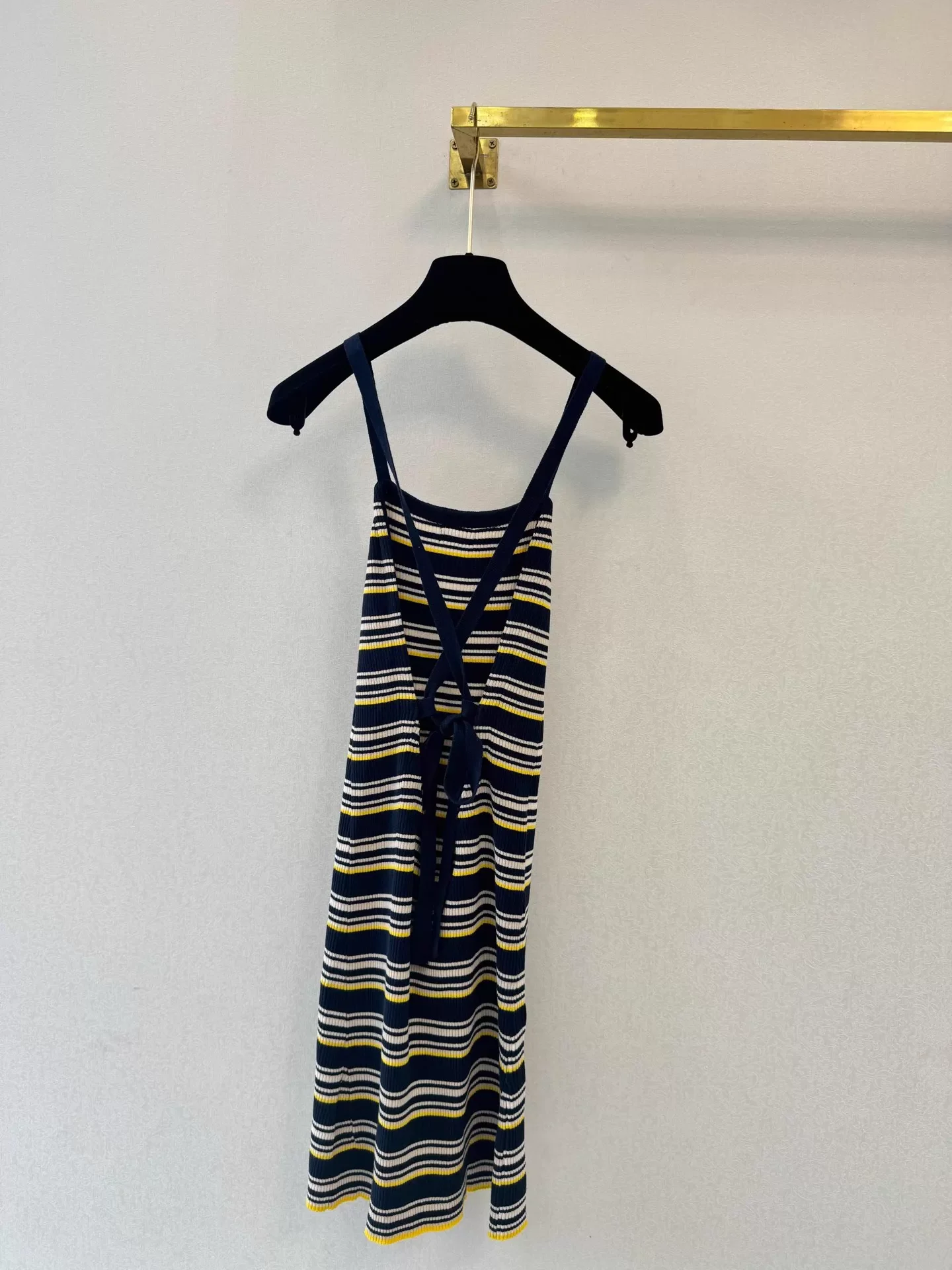 Striped Knit Slip Dress