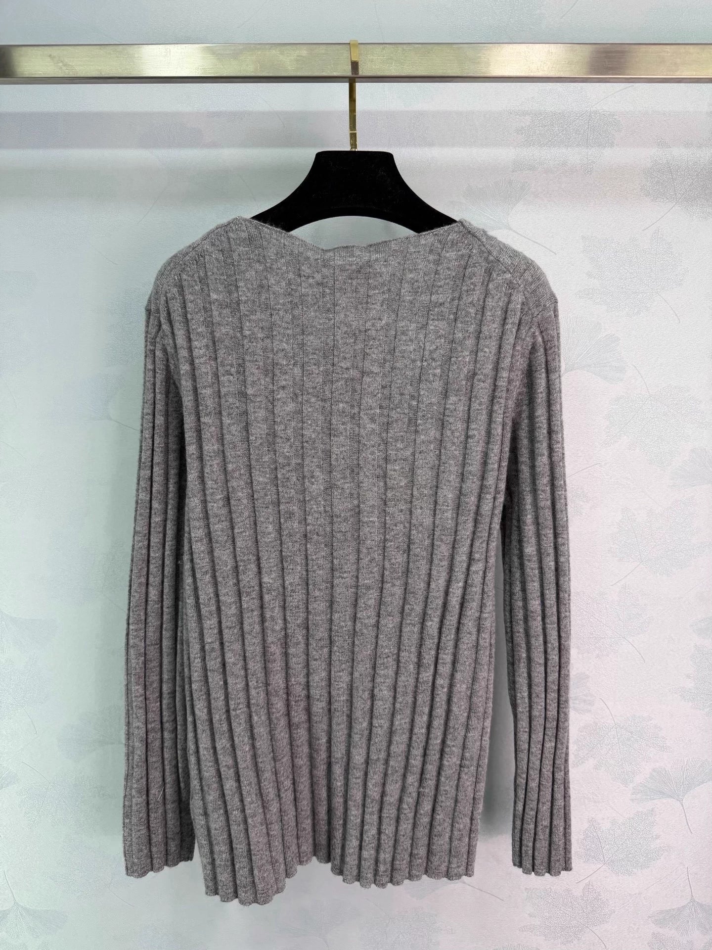 V-neck cashmere sweater.