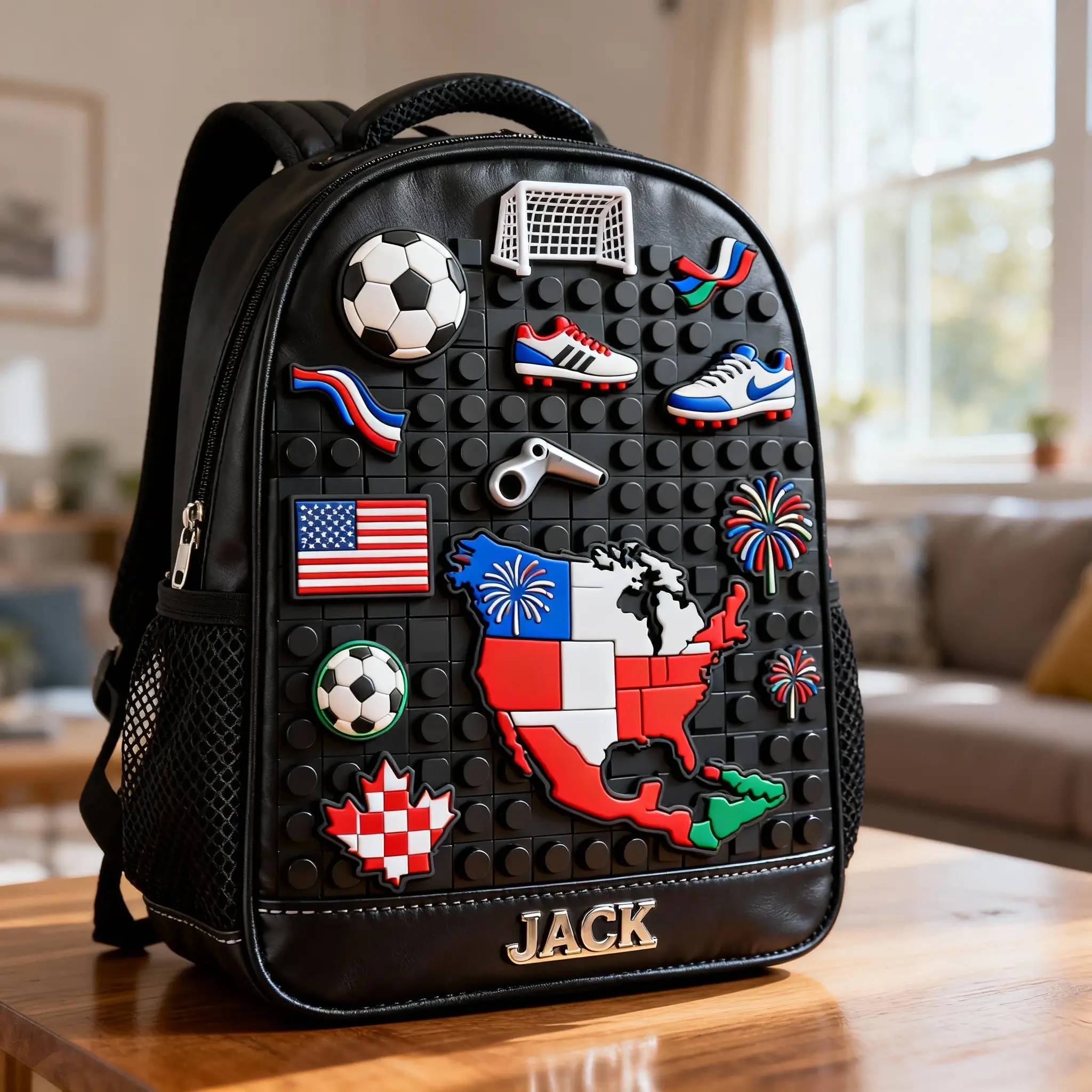 Champion Map – Personalized Soccer Explorer Backpack-$37.00-Photo to 3d art