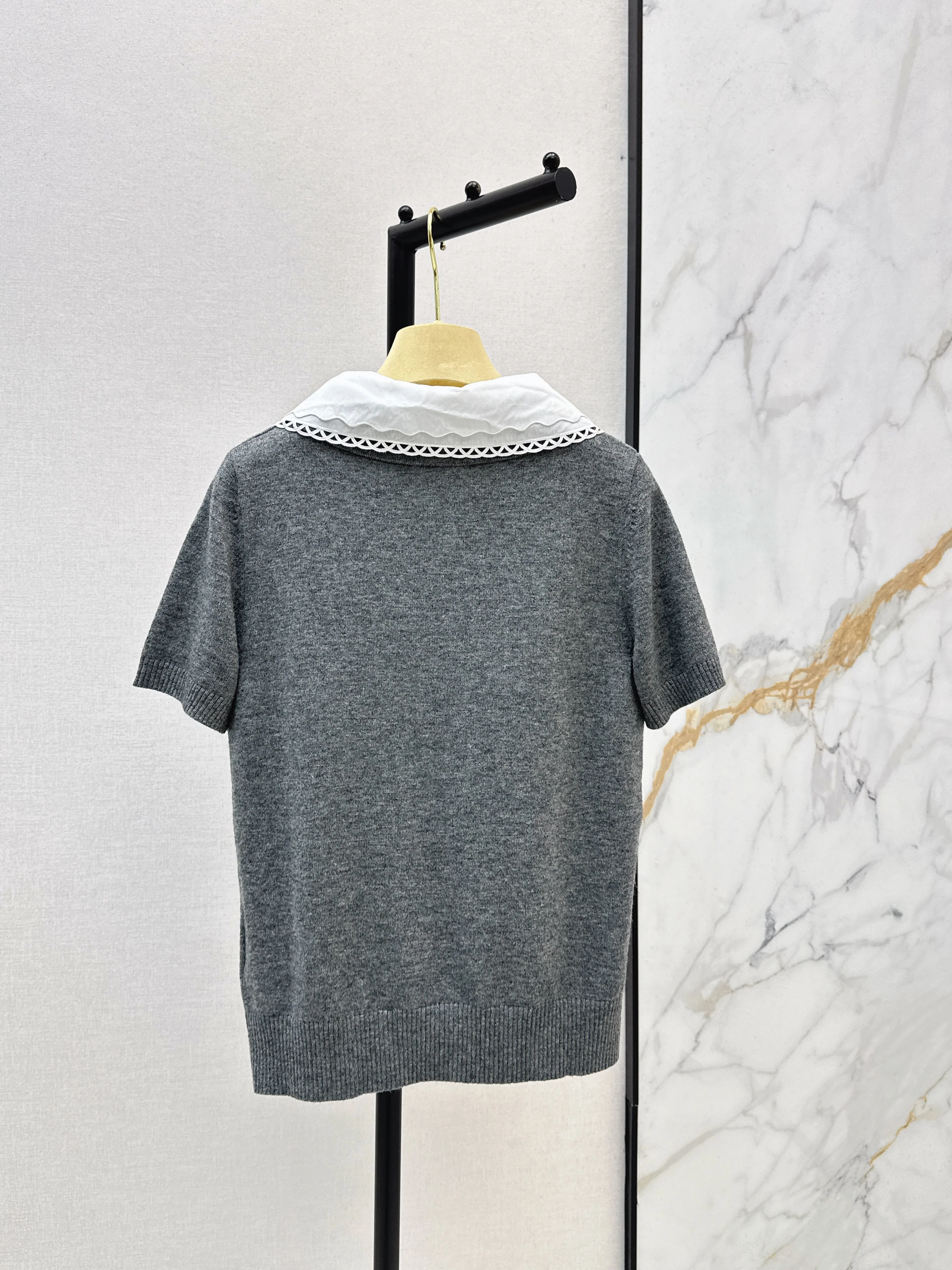 Detachable Collar Polo Shirt