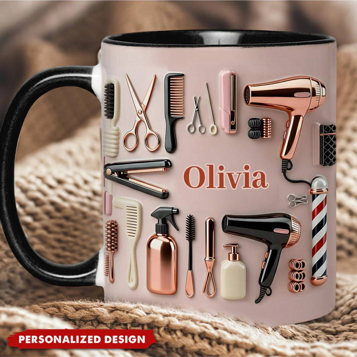 Proud Hair Stylist-Personalized Hairdresser Mug-$37.99-Photo to 3d art