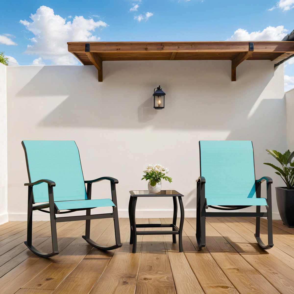 3 Piece Outdoor Furniture Rocking Patio Set - Amazon