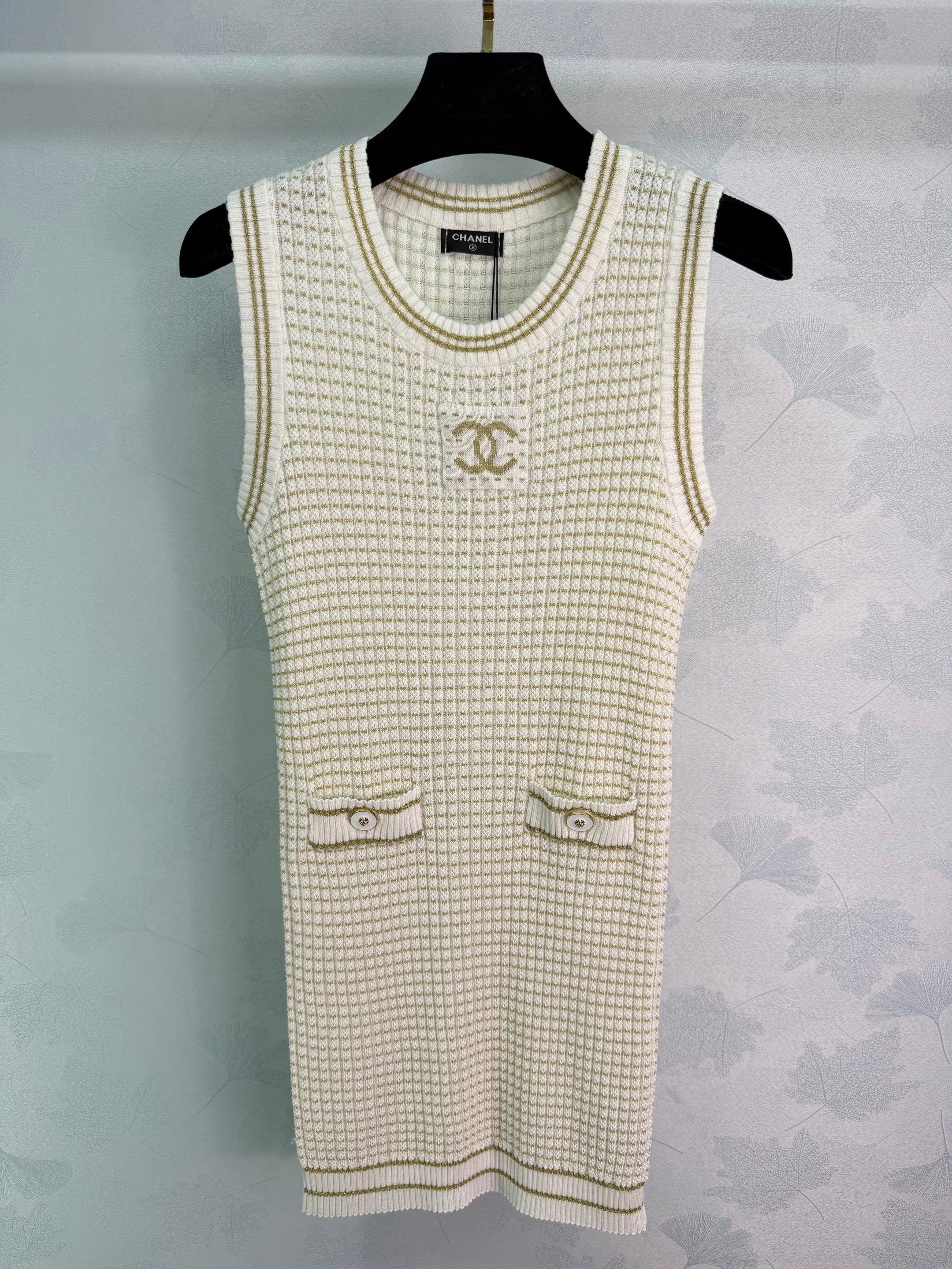 Striped Knit Vest Dress