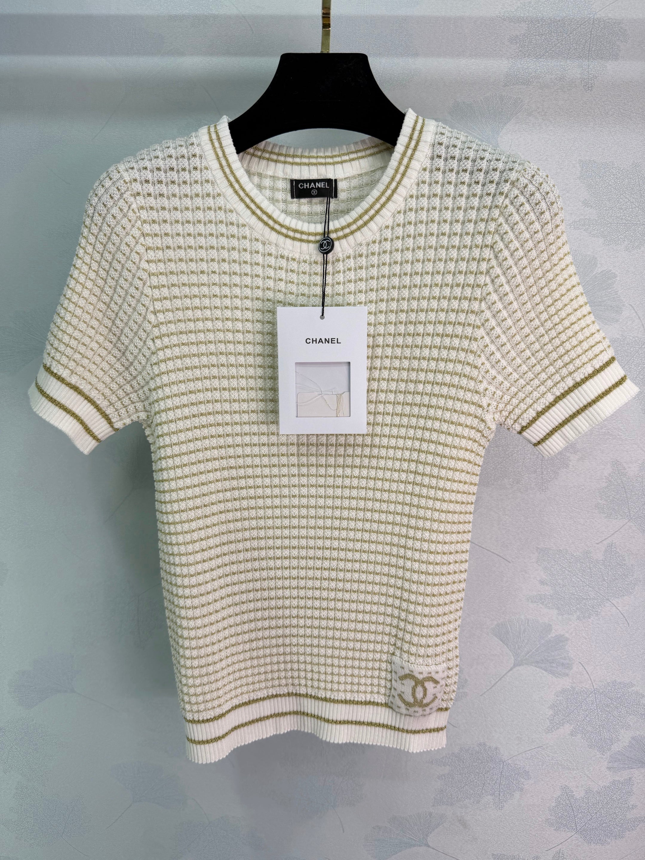 Striped Knit Short-Sleeve T-Shirt