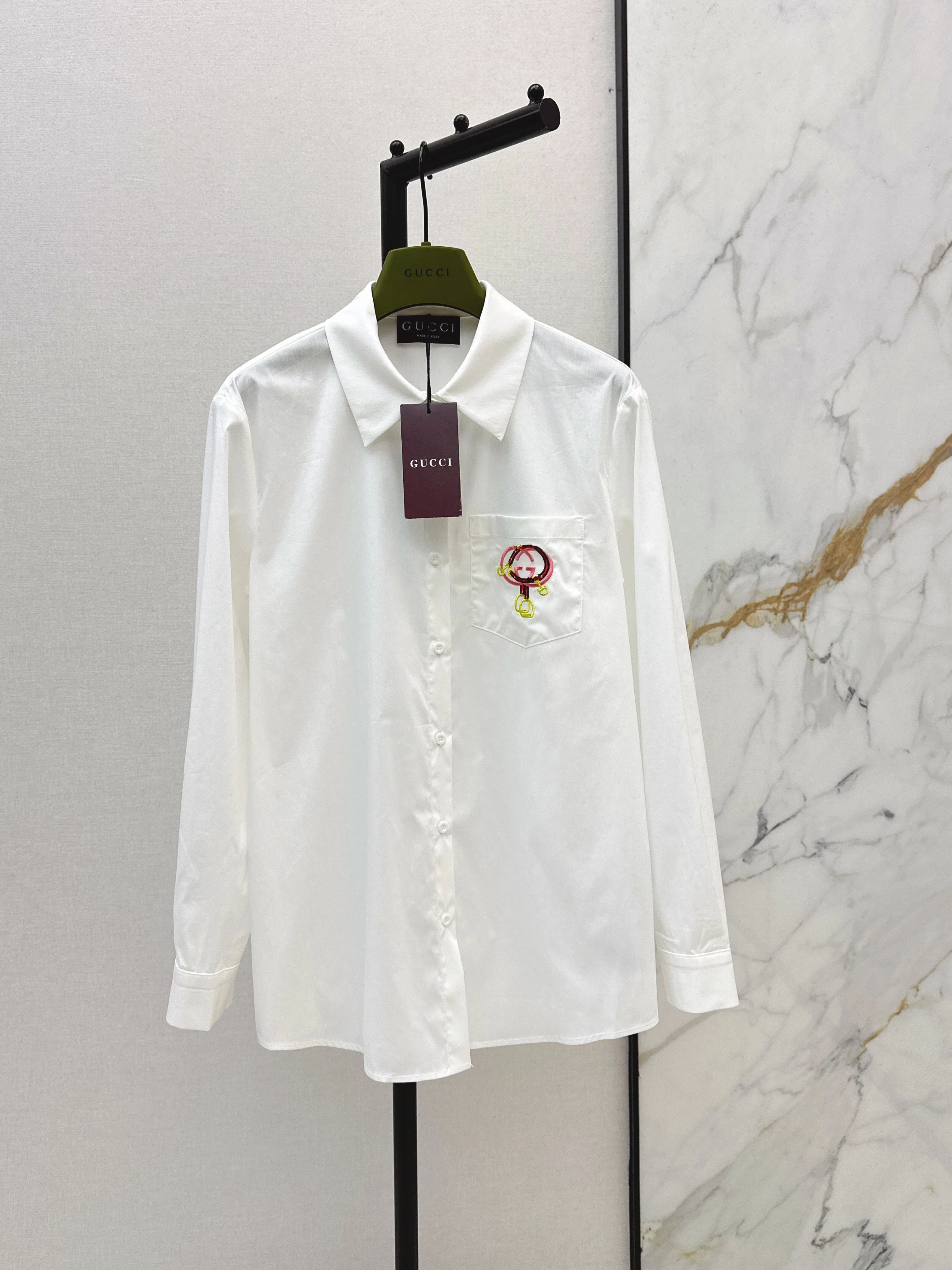 Embroidered Collared Shirt