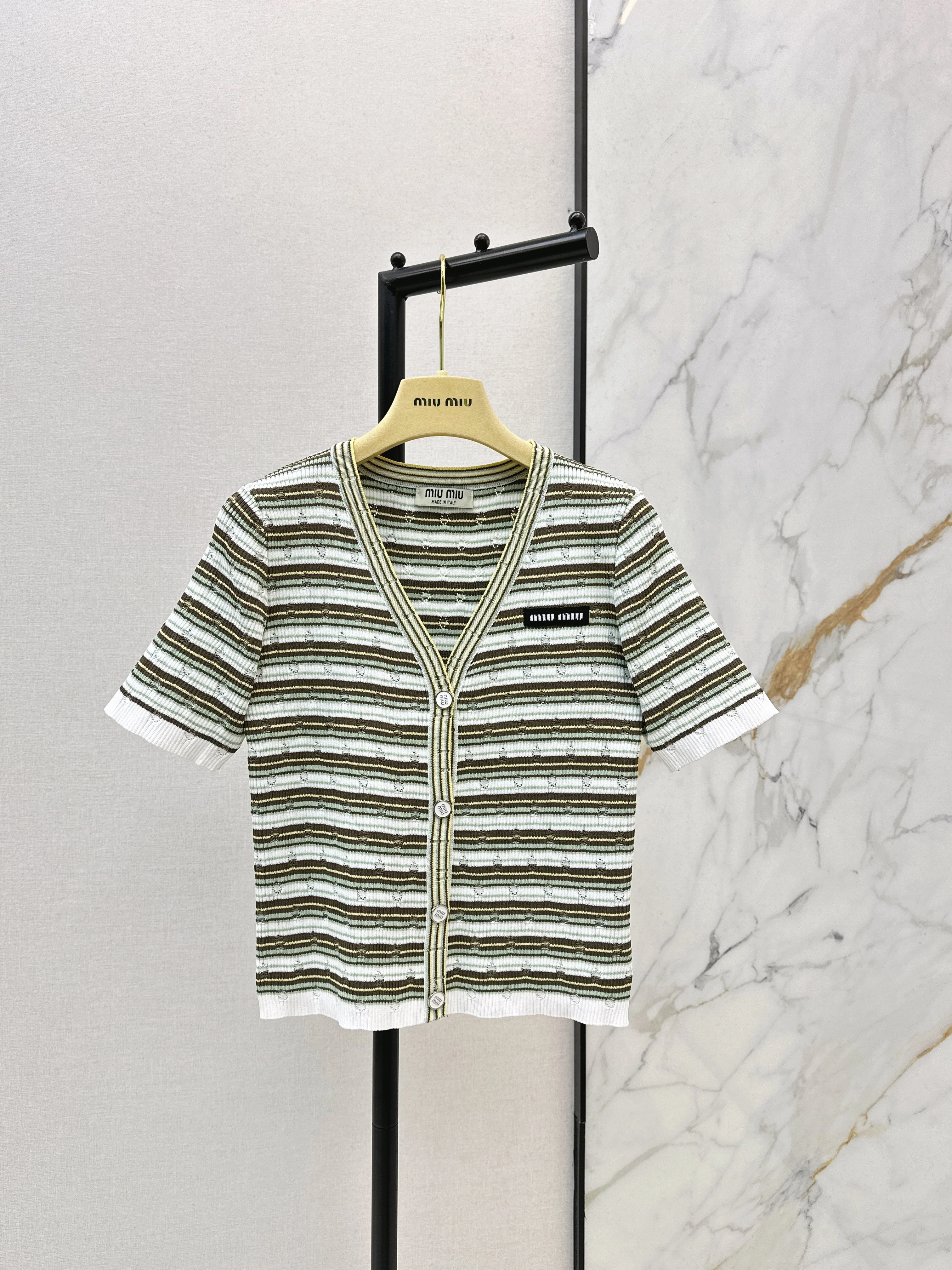 Striped Knit T-Shirt