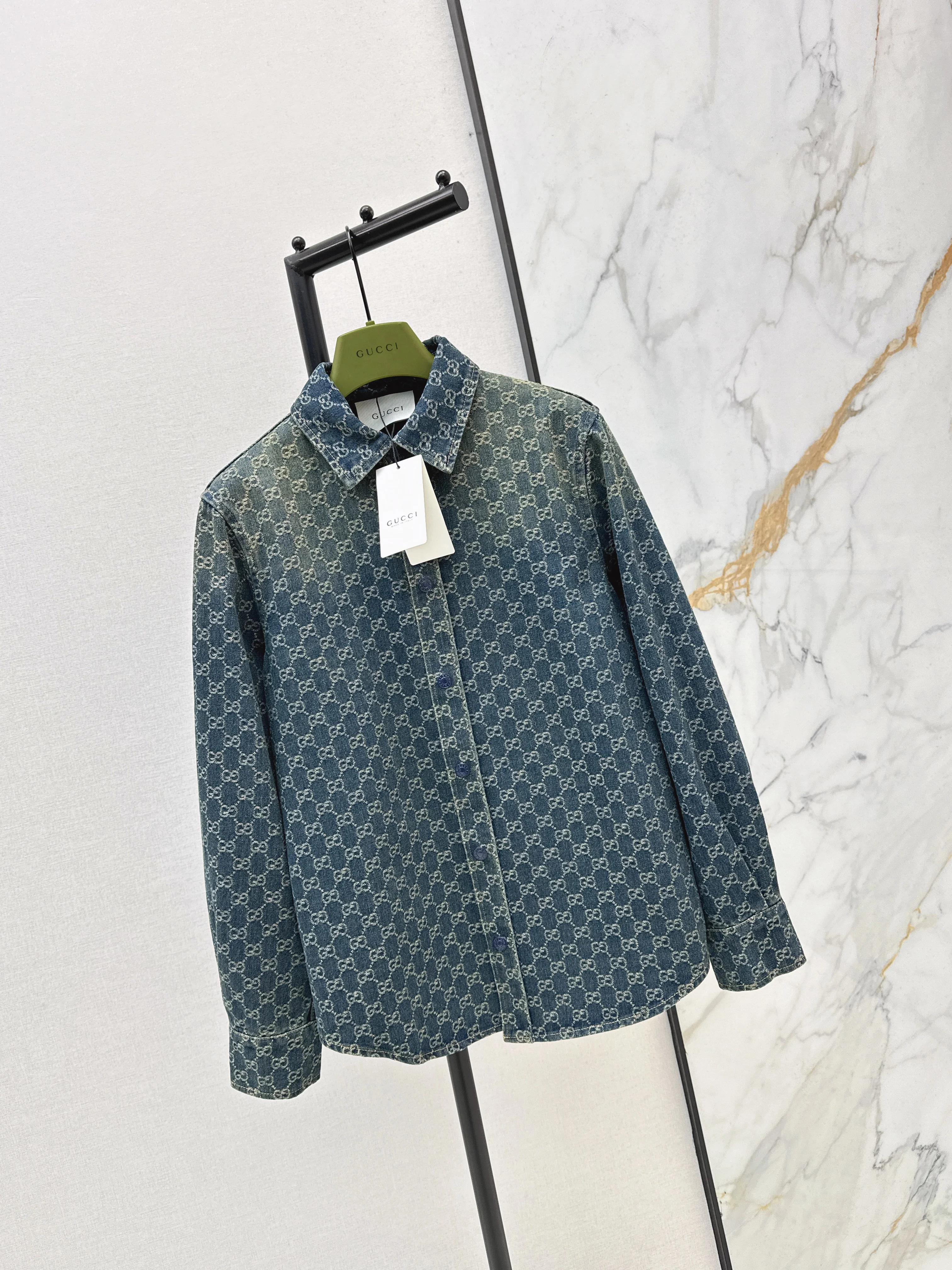 Jacquard Denim Shirt