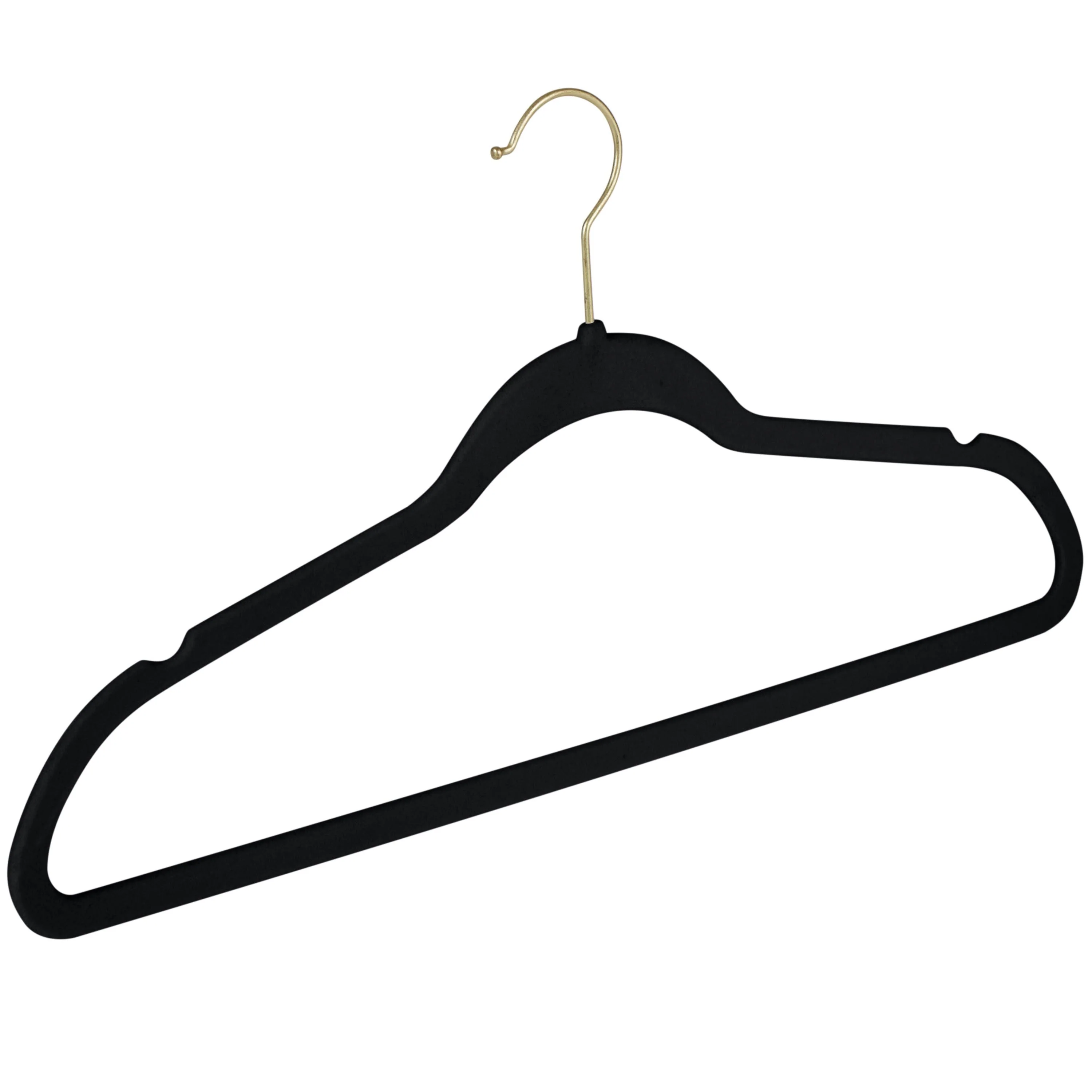 Simplify 25 Pack Slim Velvet Gold Hook Hangers - 17.7" x 9" - Amazon