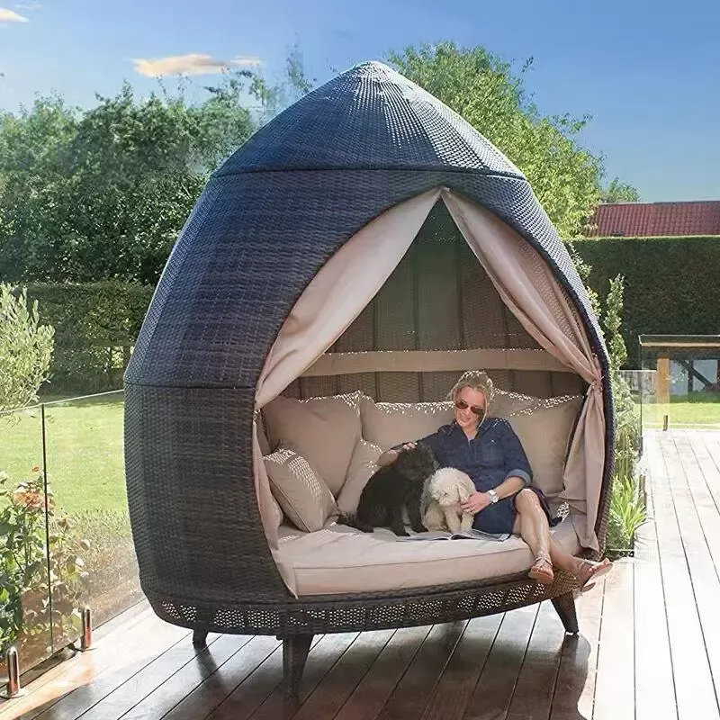 Outdoor Wicker Lounger Sofa Bed - Amazon