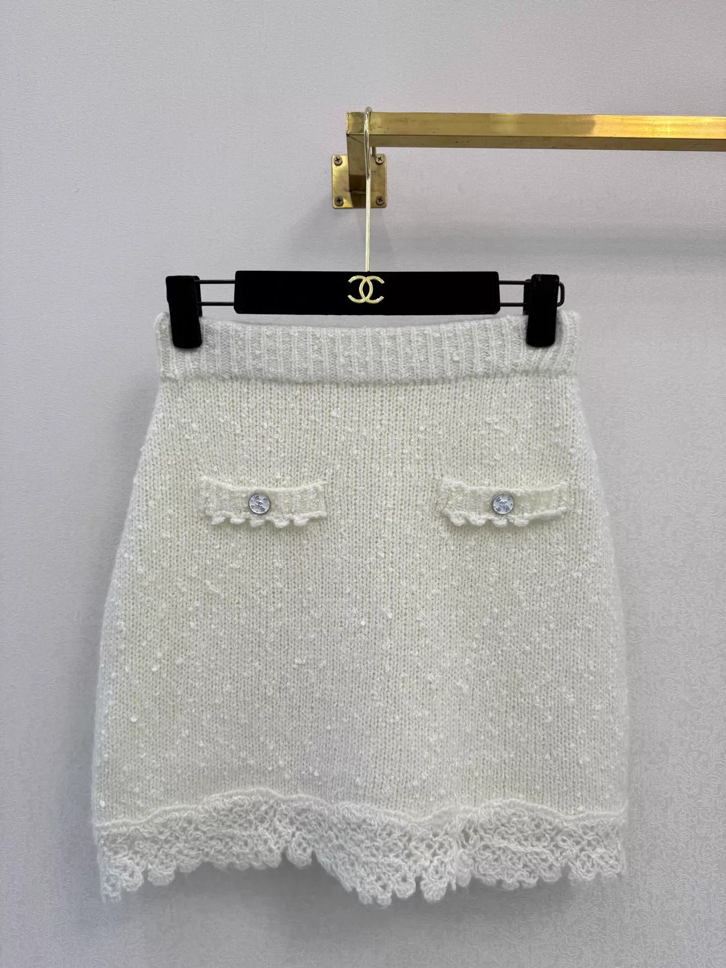 Tweed Knit Midi Skirt