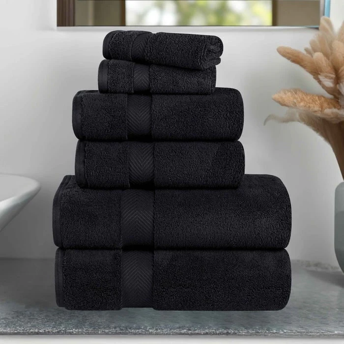 Superior Soft and Absorbent Zero Twist Cotton 6-piece Towel Set - Amazon