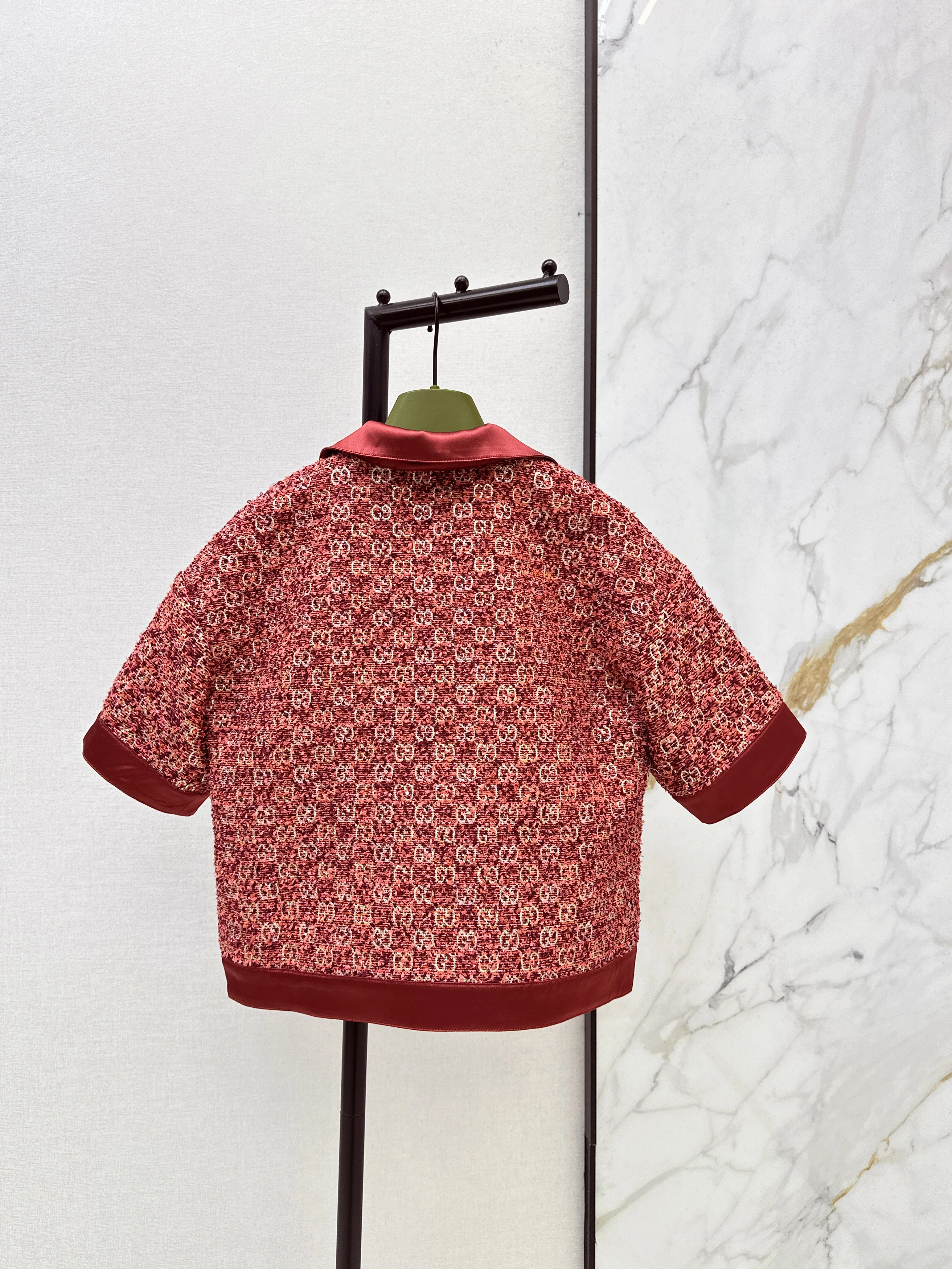 26ss Jacquard Collared Top