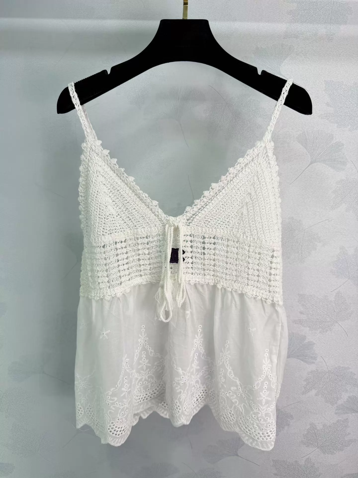 Hand-crocheted patchwork camisole