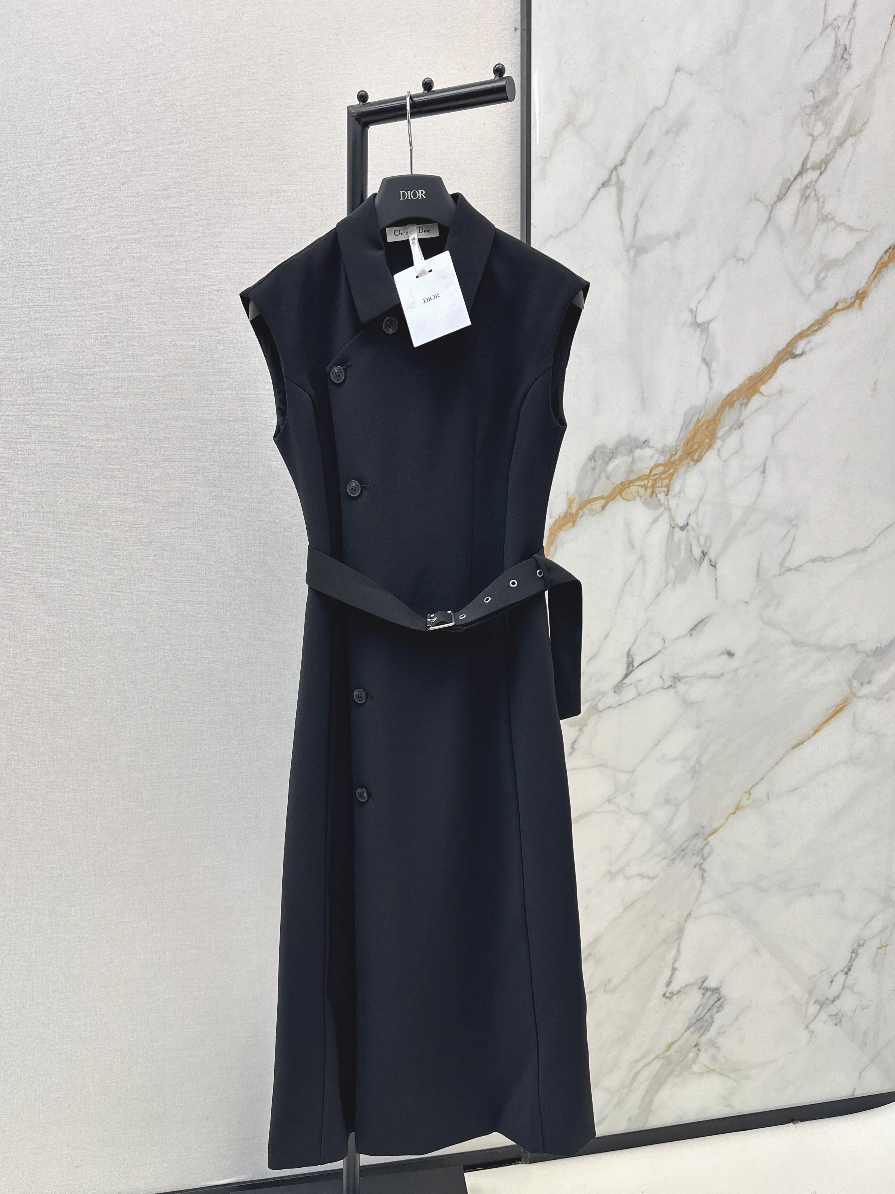 Asymmetrical button-down dress