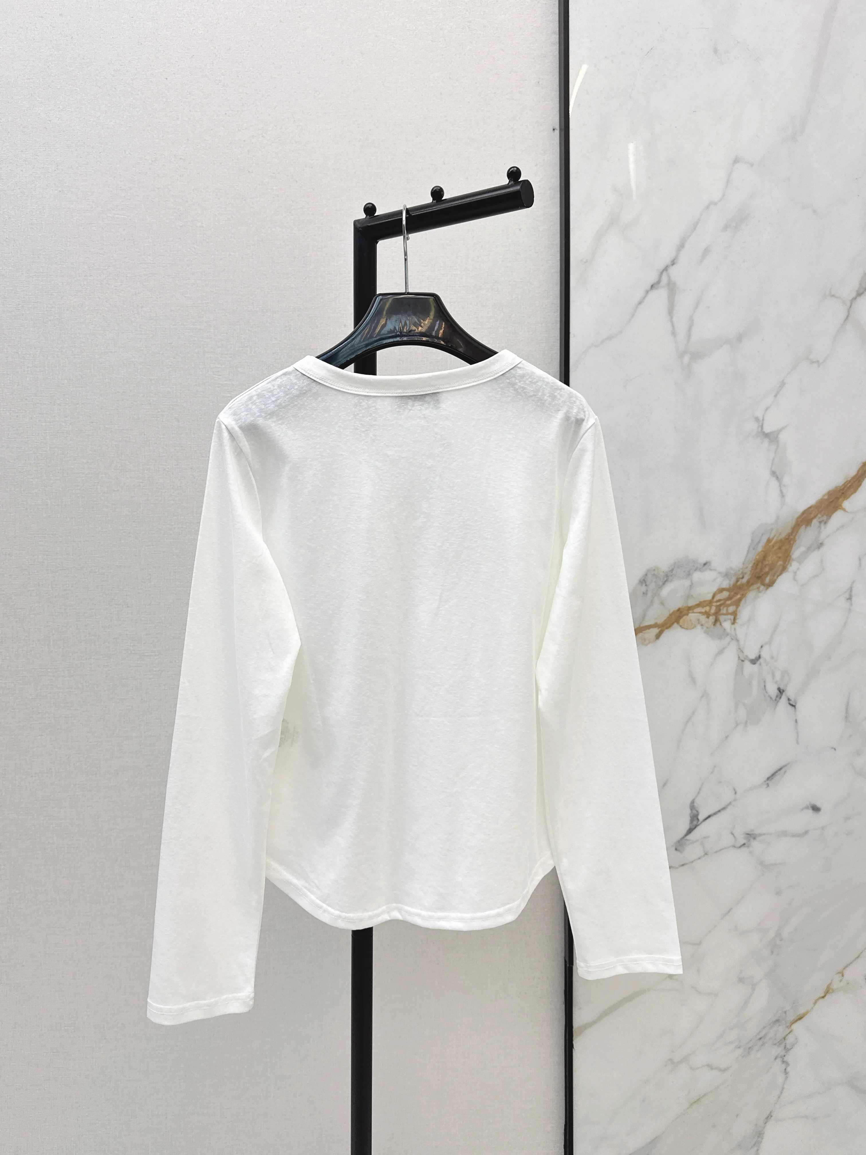 Embroidered Long-Sleeved Top