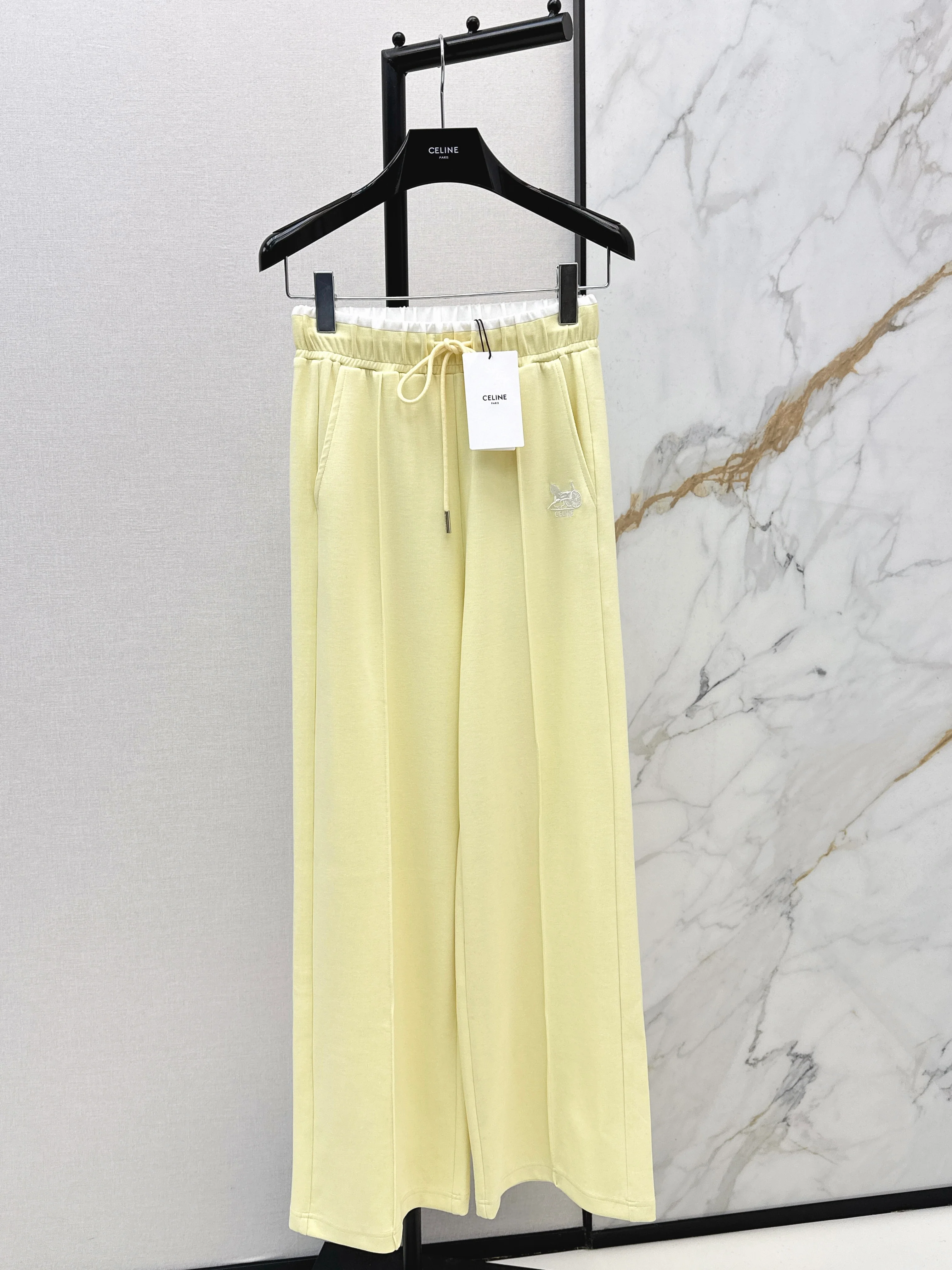 Embroidered Straight Leg Pants