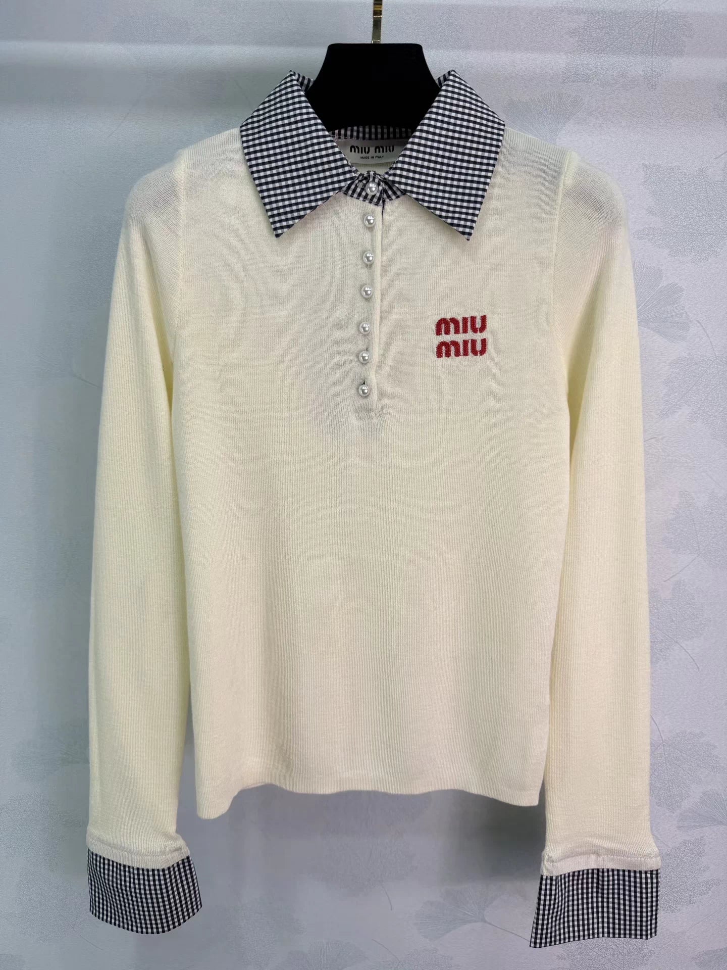 Plaid Patchwork Knit Sweater