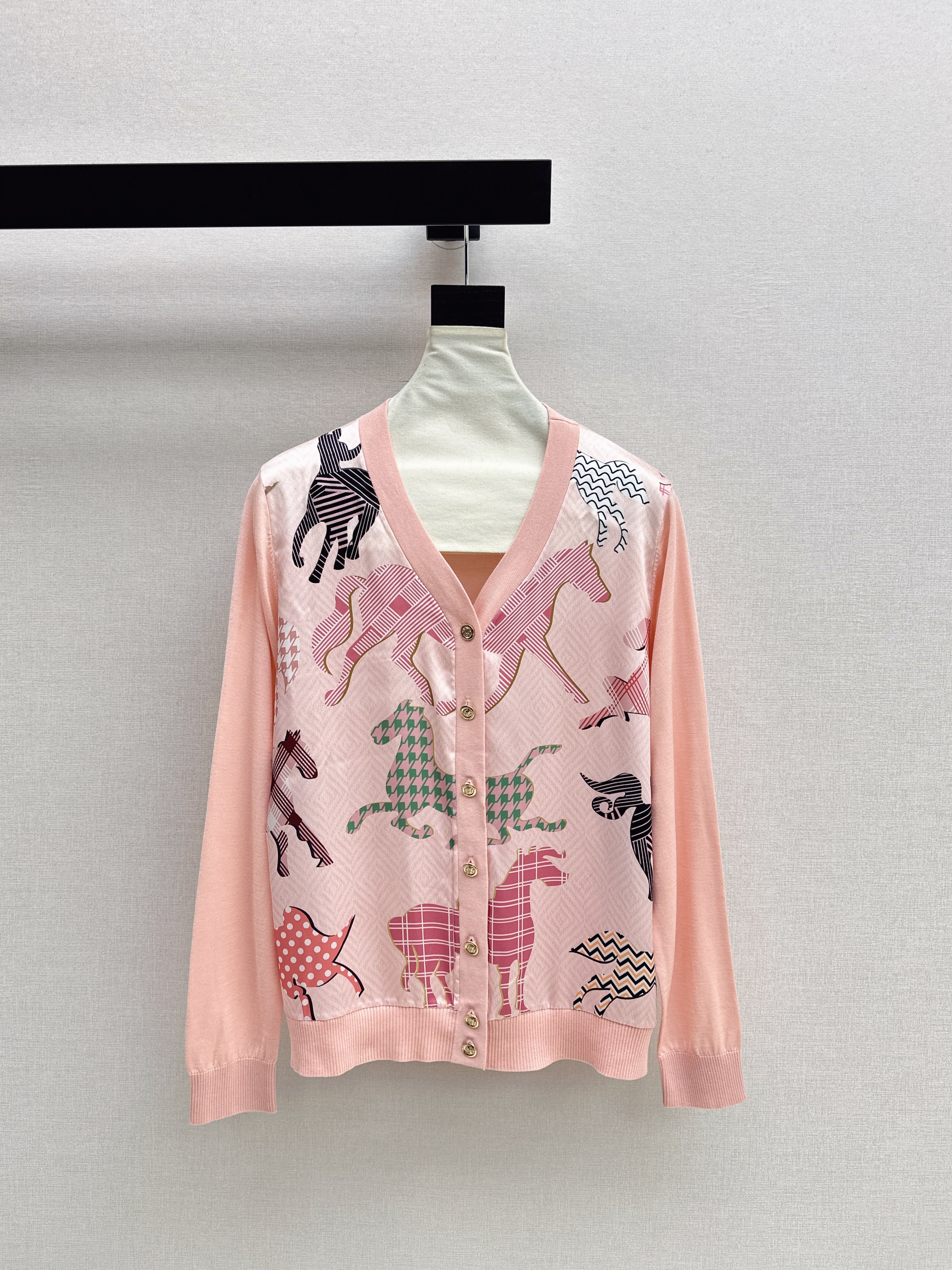 Patchwork Knit Cardigan