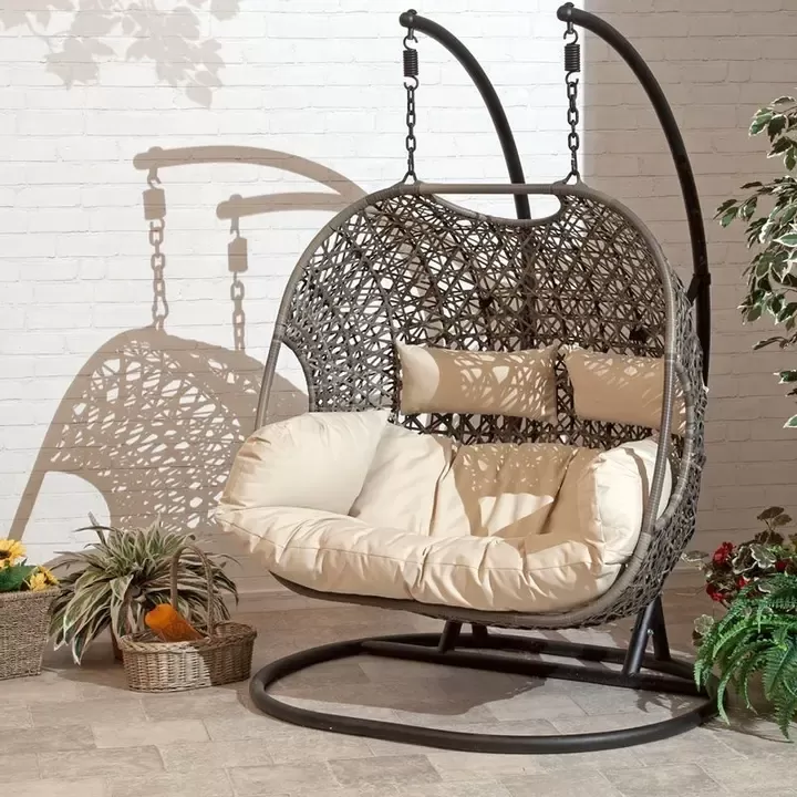 Patio Wicker Swing Chair With Stand Rain Cover Included - Amazon